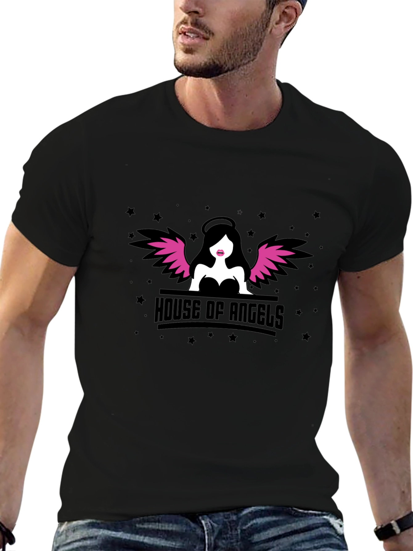 House of Angels Graphic T-Shirt - Black