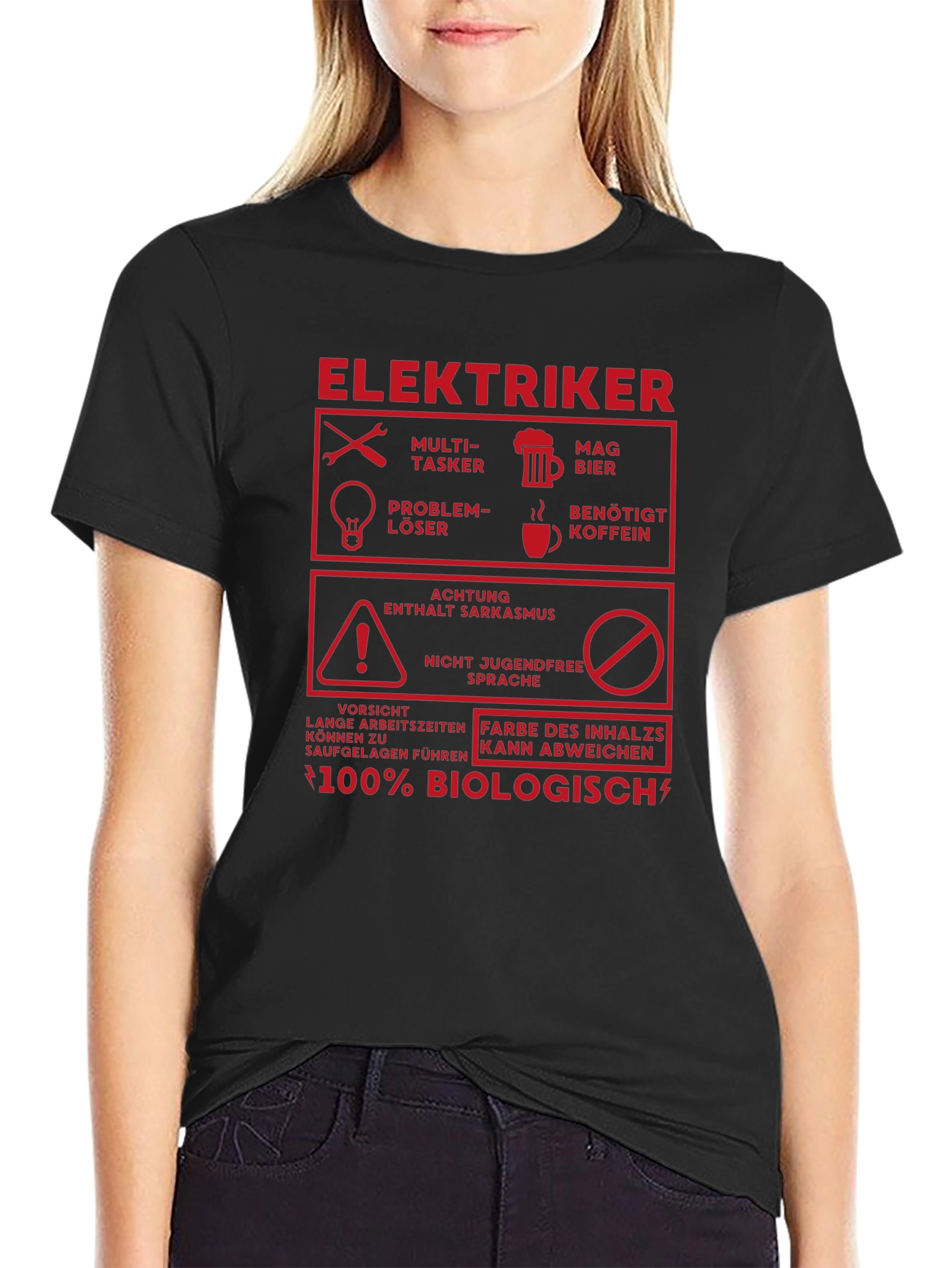 Elektriker 100% Biologisch T-Shirt