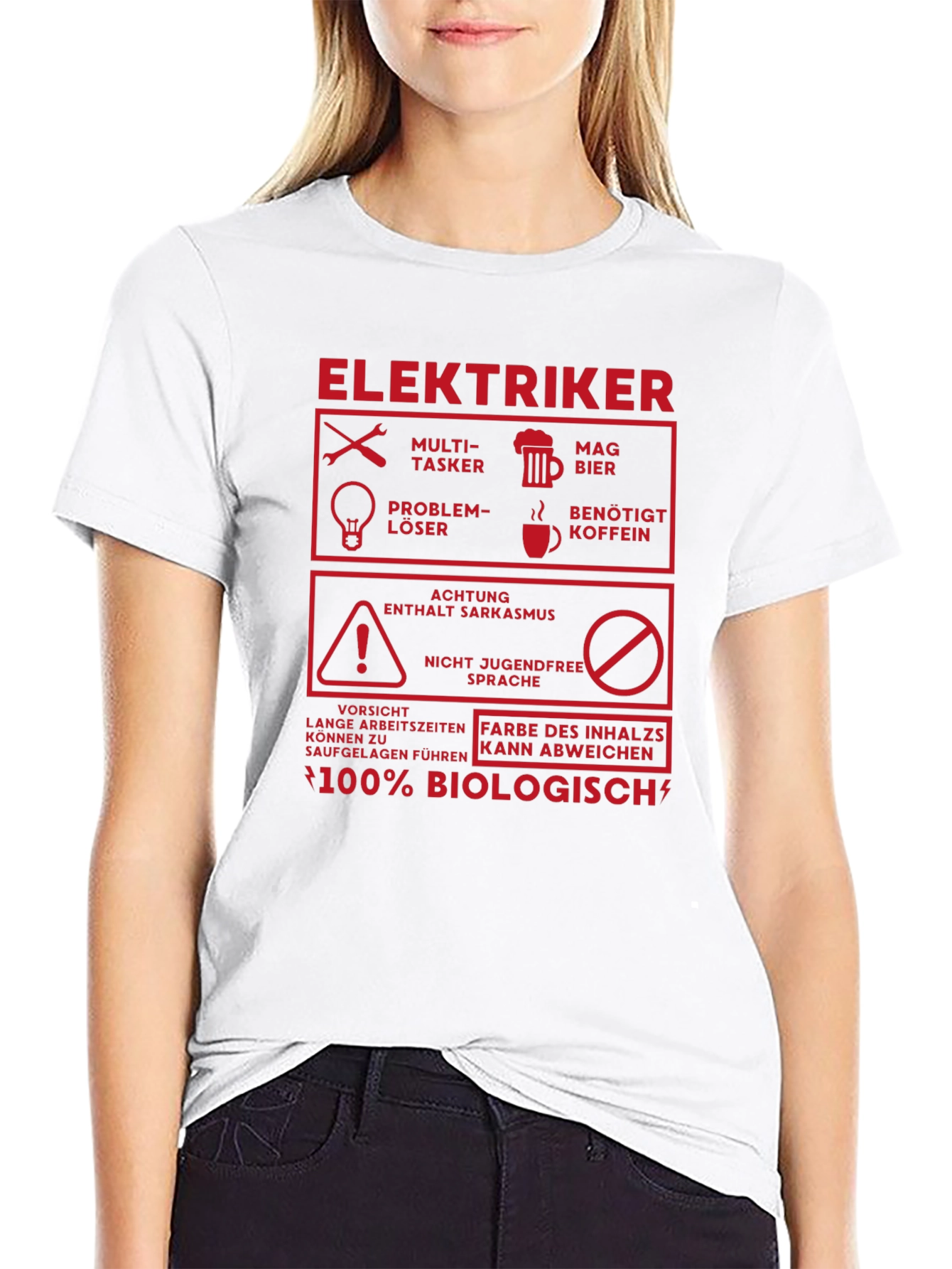 Elektriker 100% Biologisch T-Shirt