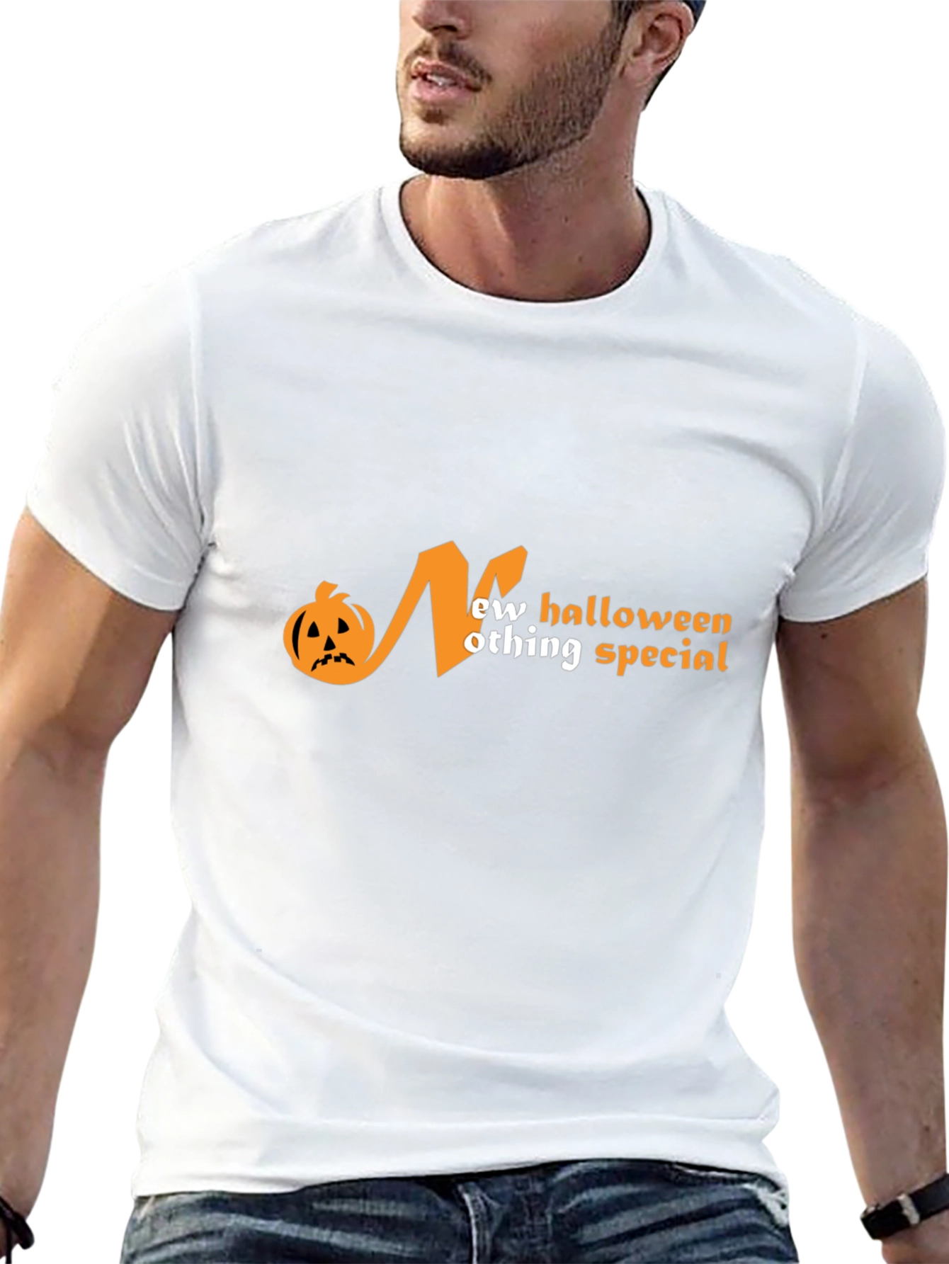 Halloween Pumpkin Novelty T-Shirt - New Nothing Special Tee