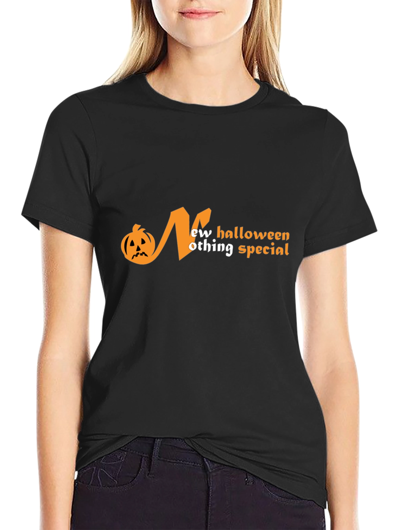 Halloween Pumpkin Novelty T-Shirt - New Nothing Special Tee