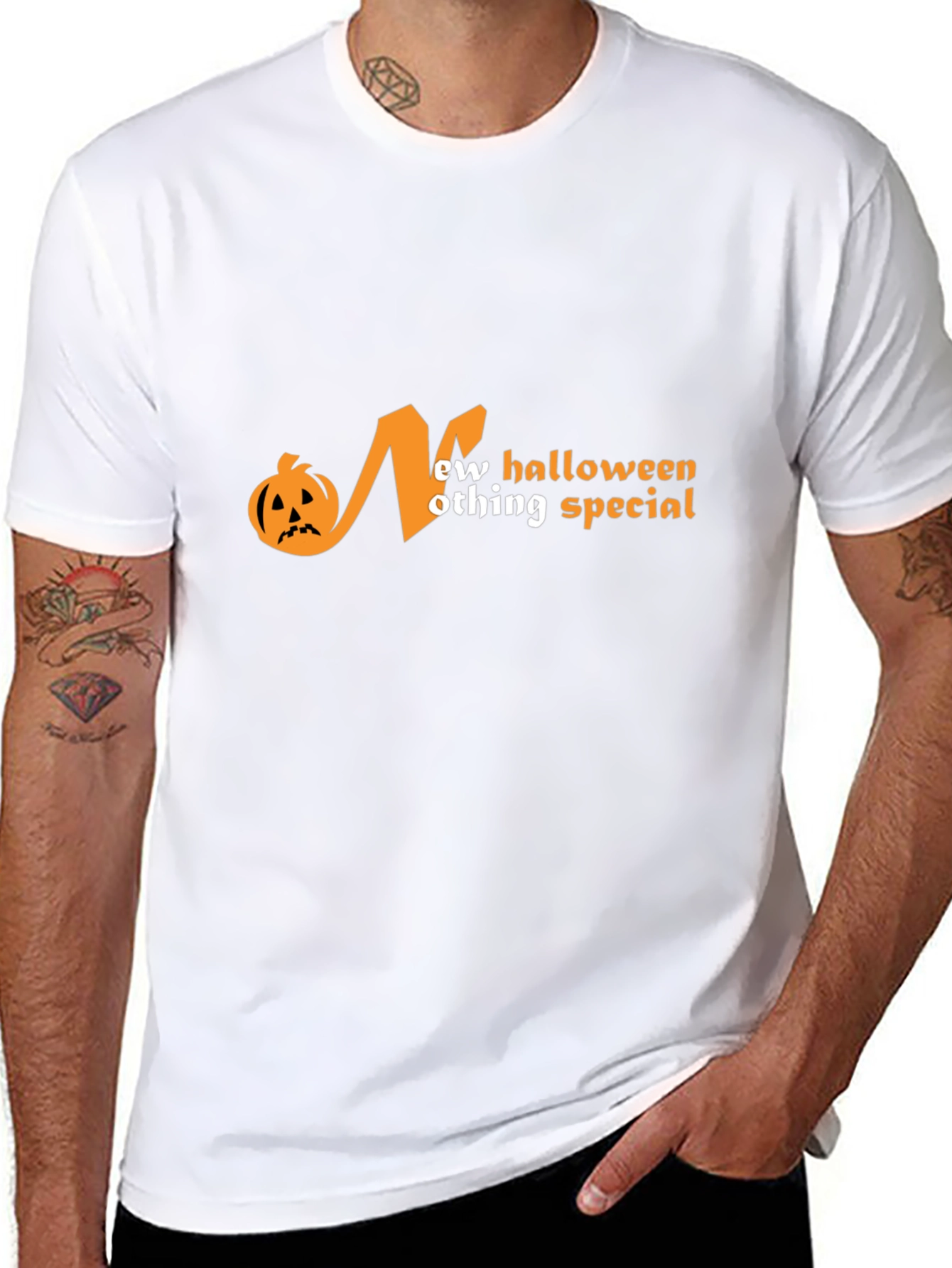 Halloween Pumpkin Novelty T-Shirt - New Nothing Special Tee