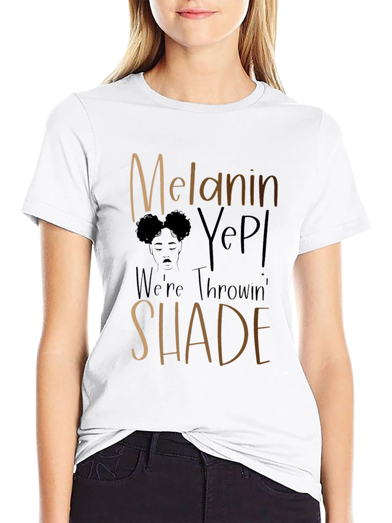 Melanin Yep! Throwin Shade Graphic Tee