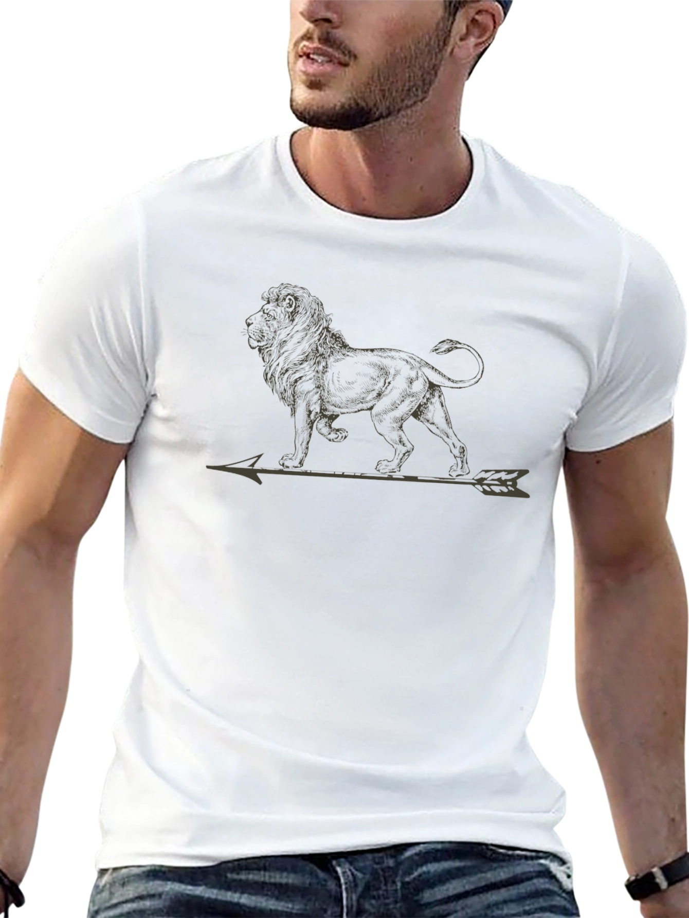 Lion Weathervane Graphic Tee - Black
