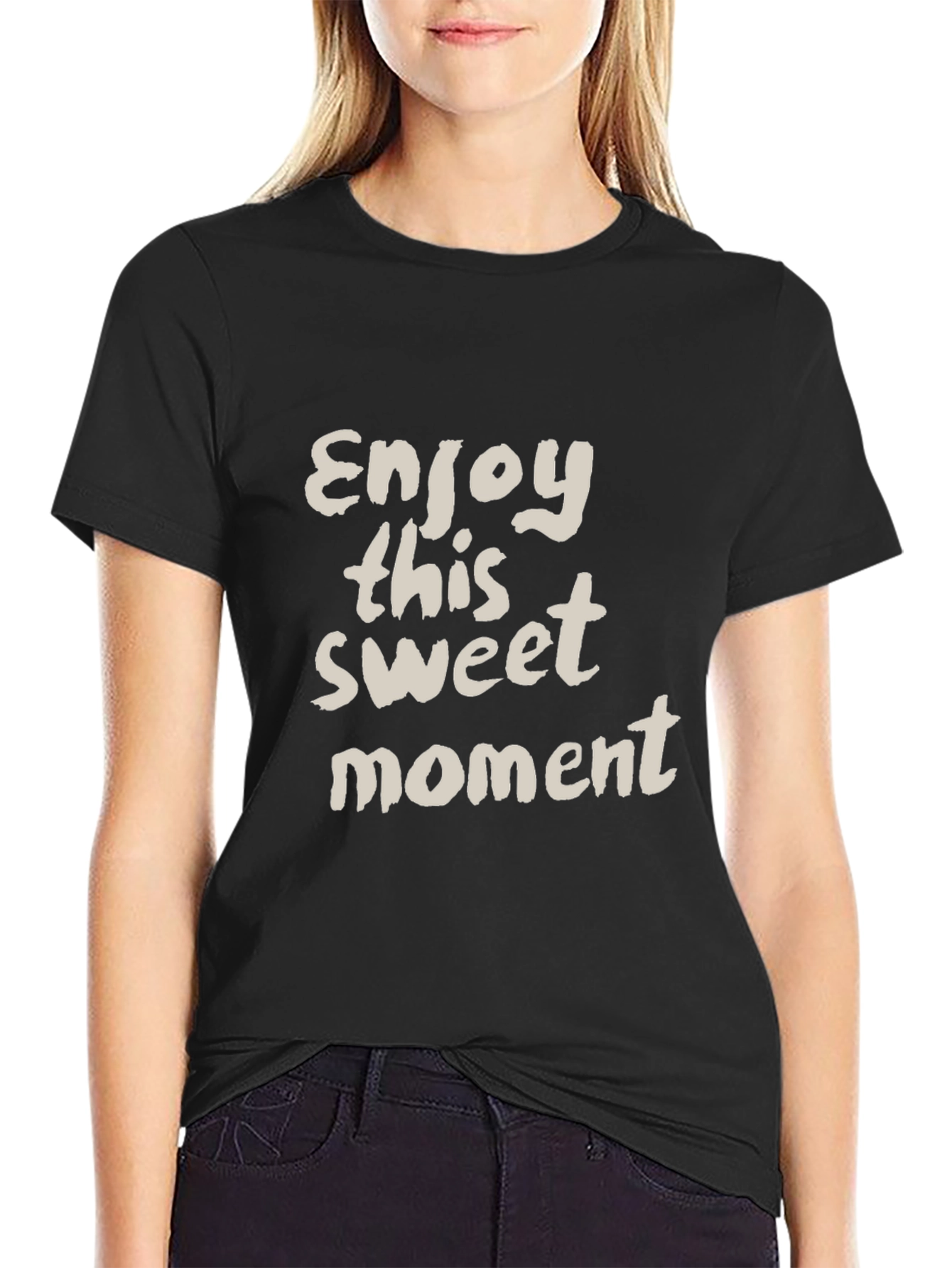 Enjoy this Sweet Moment Black T-Shirt
