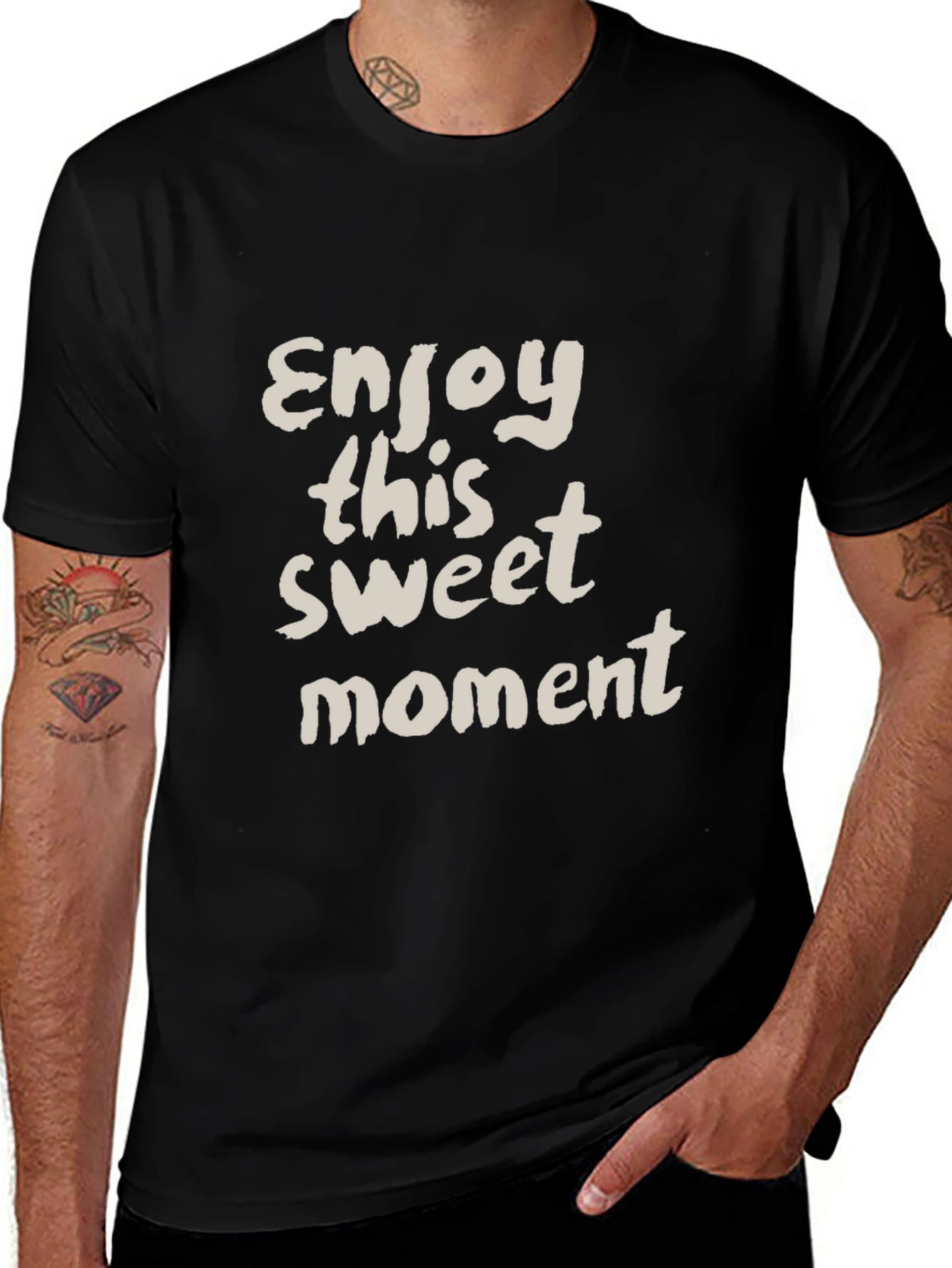 Enjoy this Sweet Moment Black T-Shirt