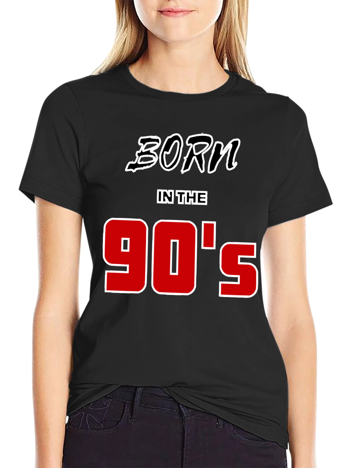 Born in the 90s Black Graphic Tee