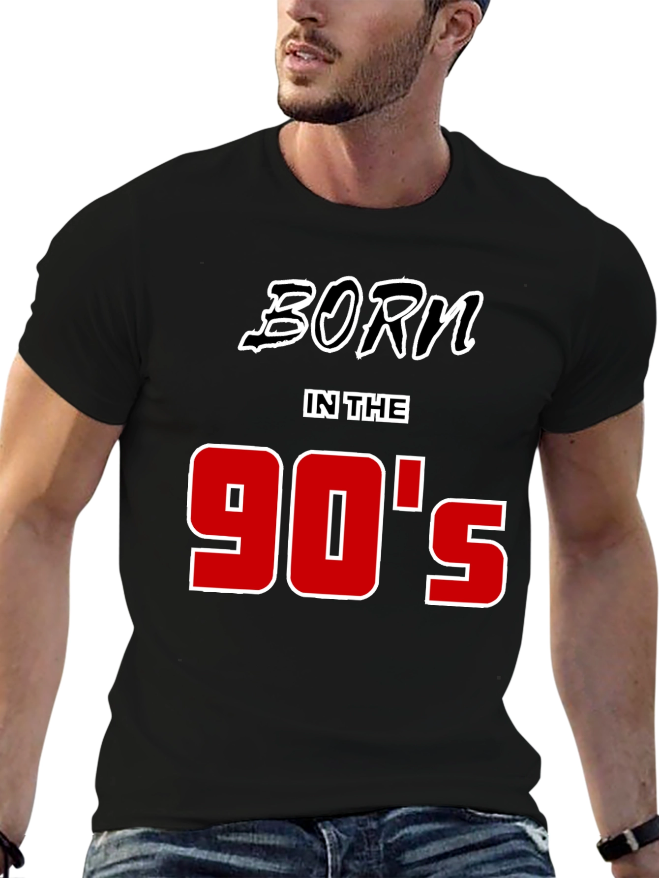 Born in the 90s Black Graphic Tee