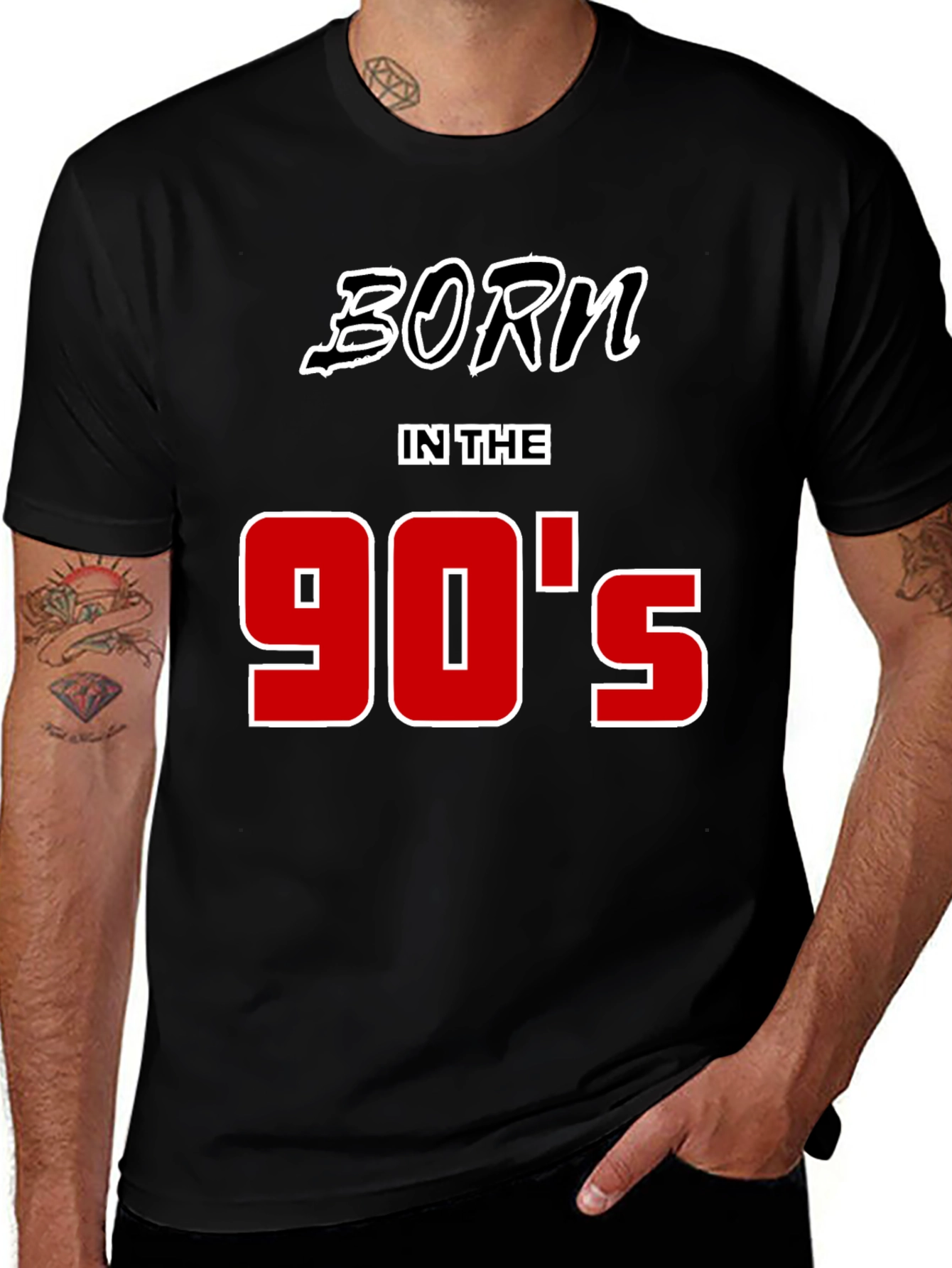 Born in the 90s Black Graphic Tee