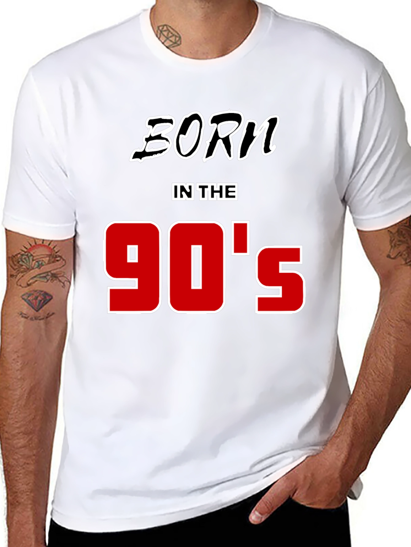 Born in the 90s Black Graphic Tee