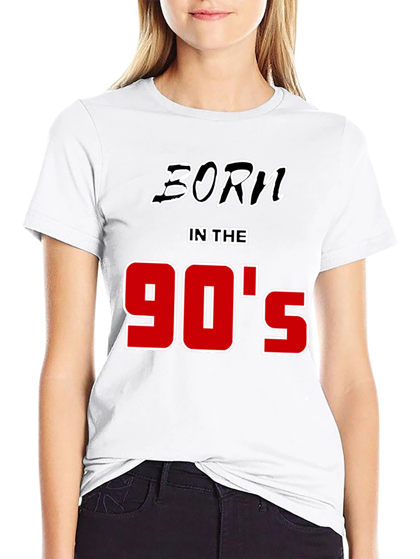 Born in the 90s Black Graphic Tee