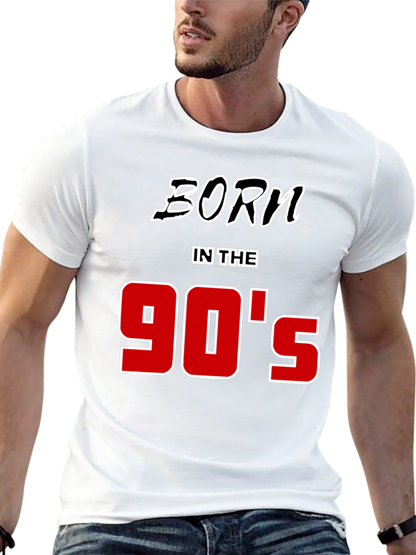 Born in the 90s Black Graphic Tee