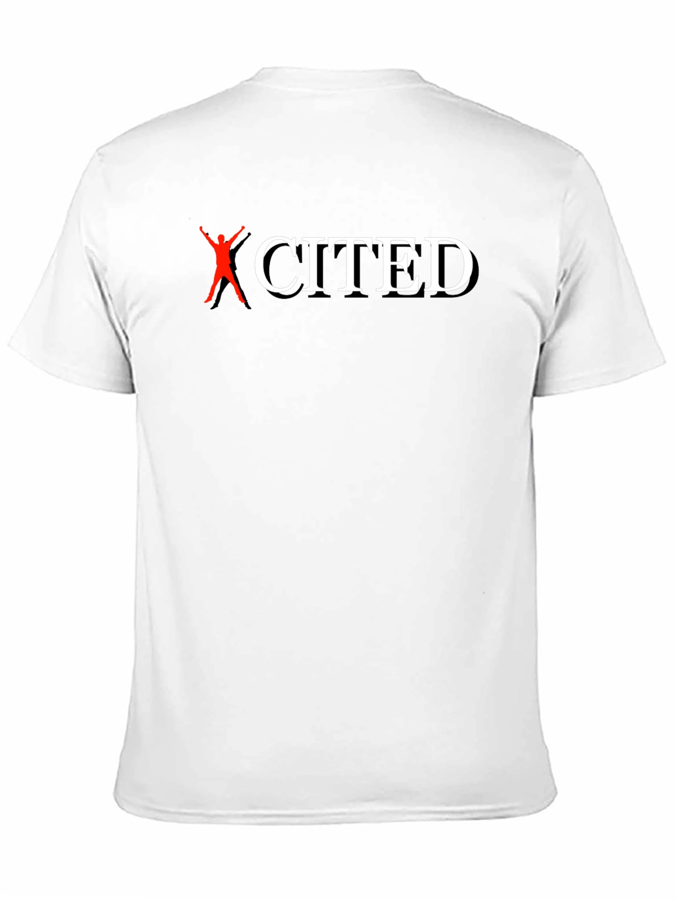 Excited T-Shirt - Black Cotton Graphic Tee