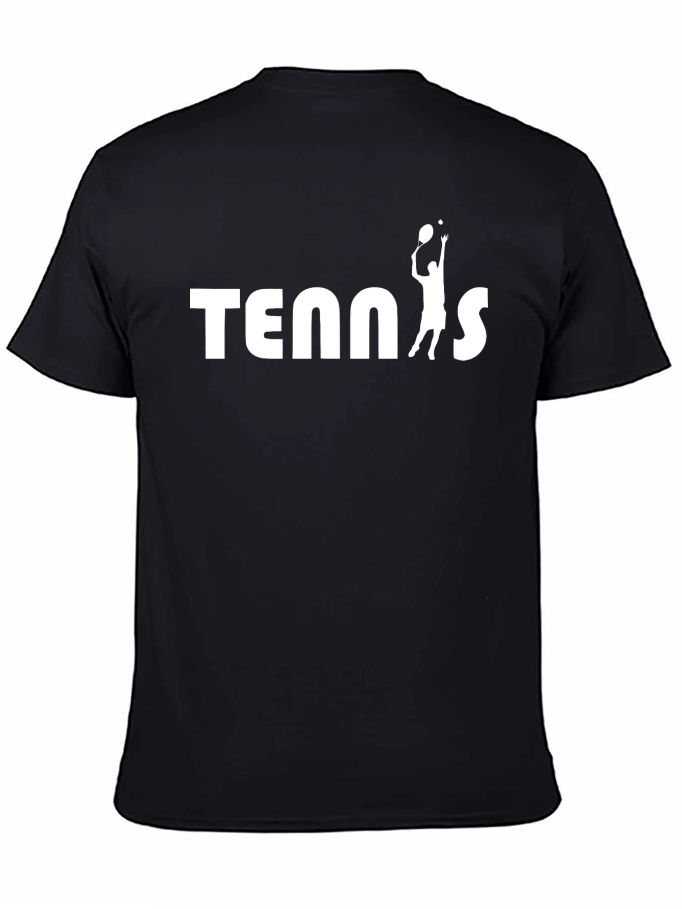 Tennis Player Graphic Black T-Shirt