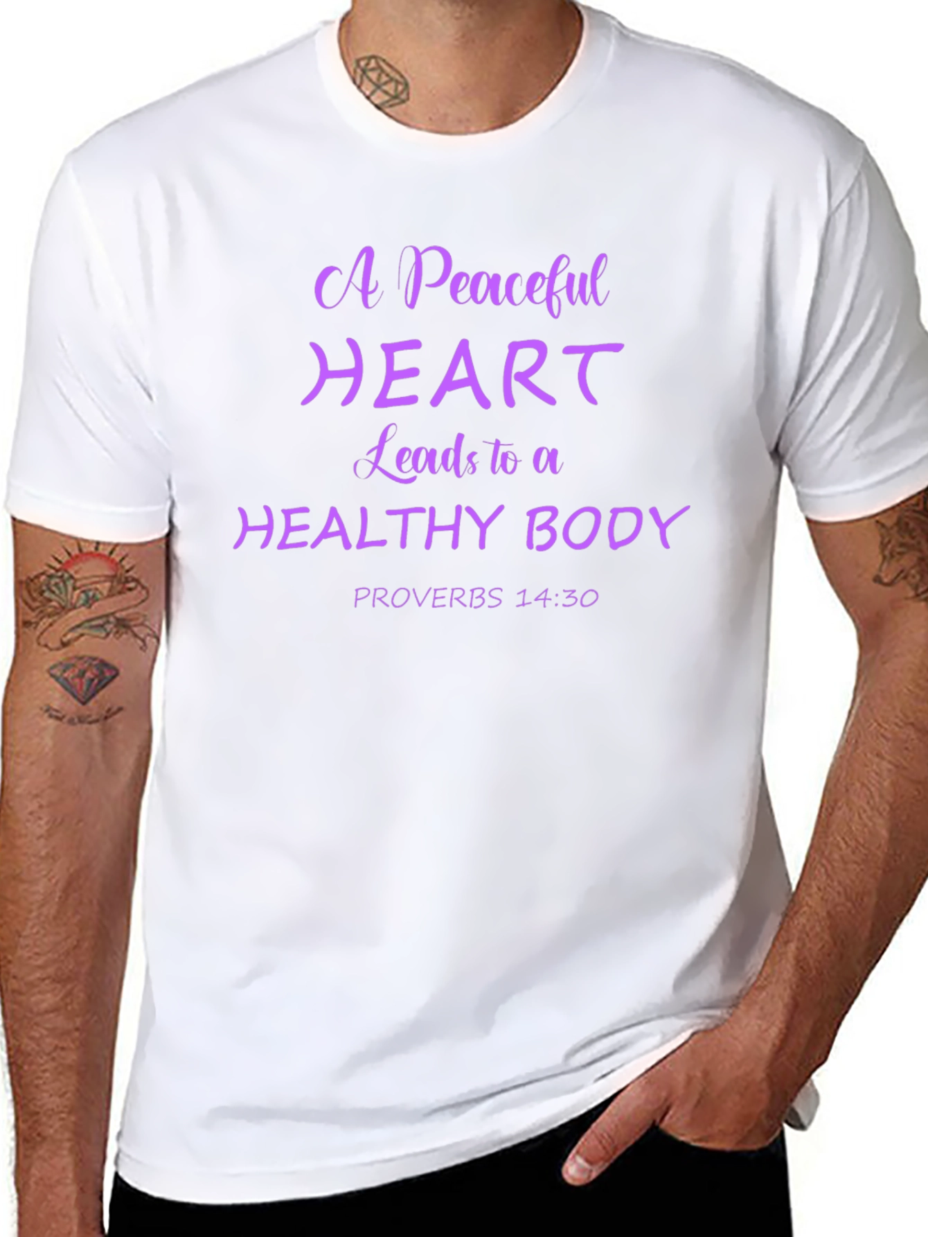 Peaceful Heart T-Shirt: Proverbs 14:30