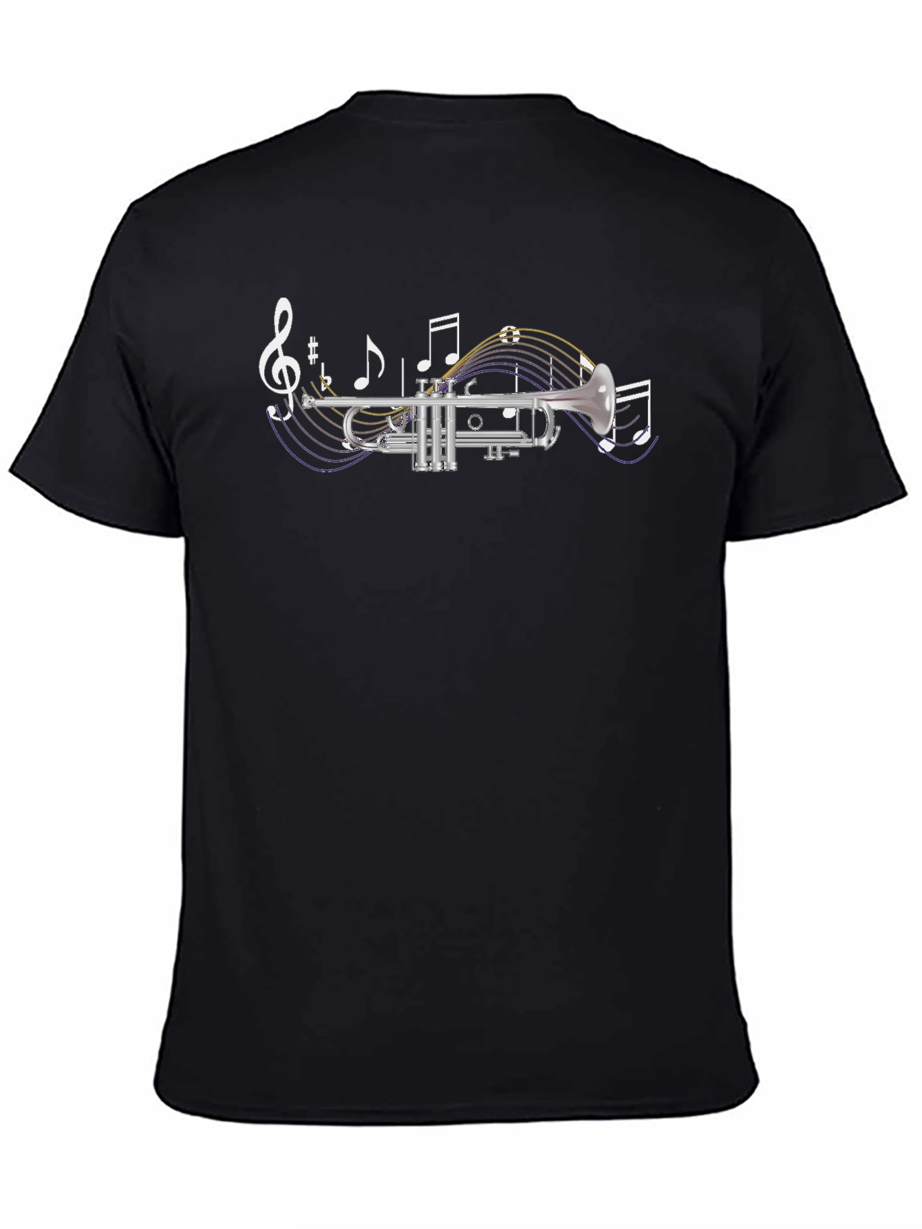 Trumpet Music Notes Graphic T-Shirt