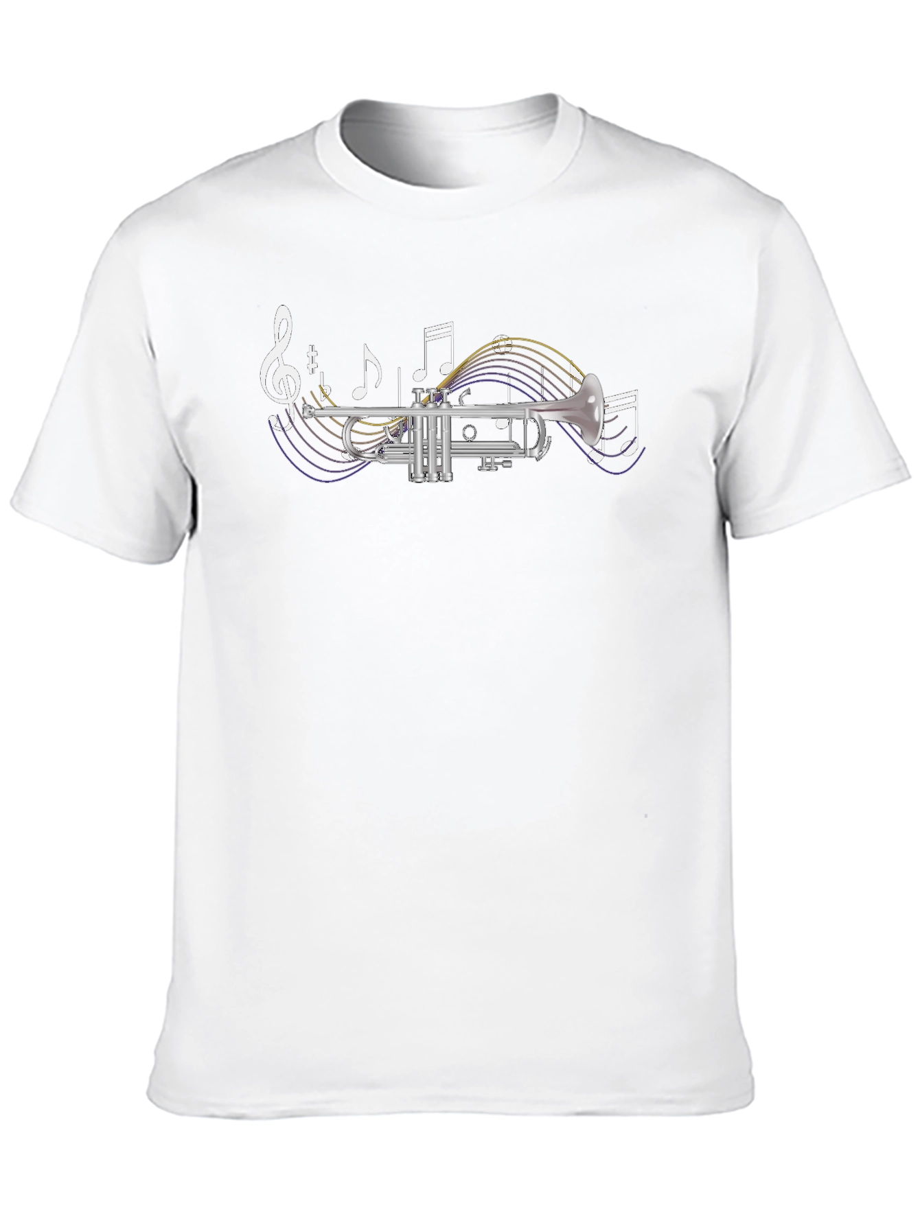 Trumpet Music Notes Graphic T-Shirt