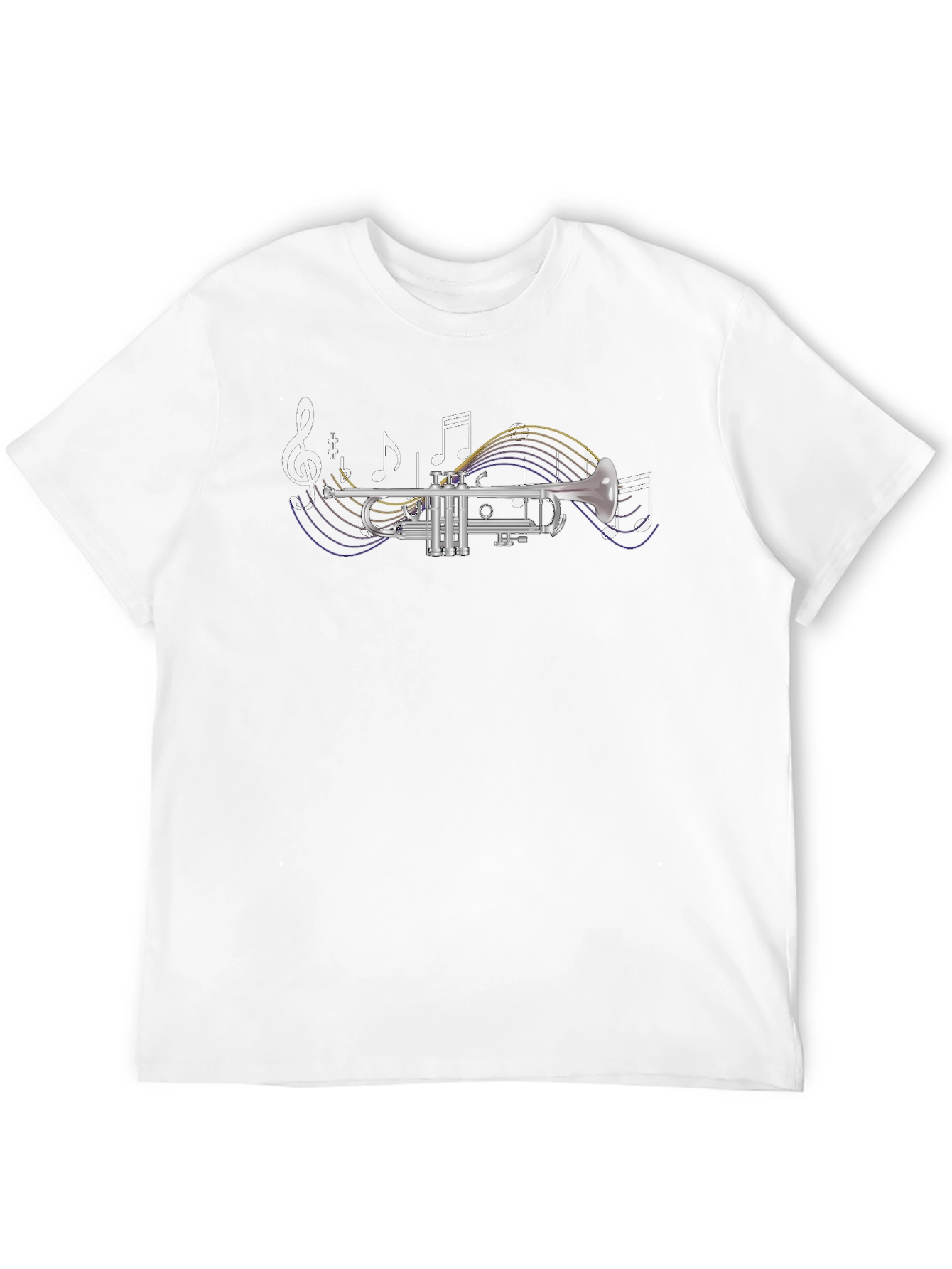 Trumpet Music Notes Graphic T-Shirt