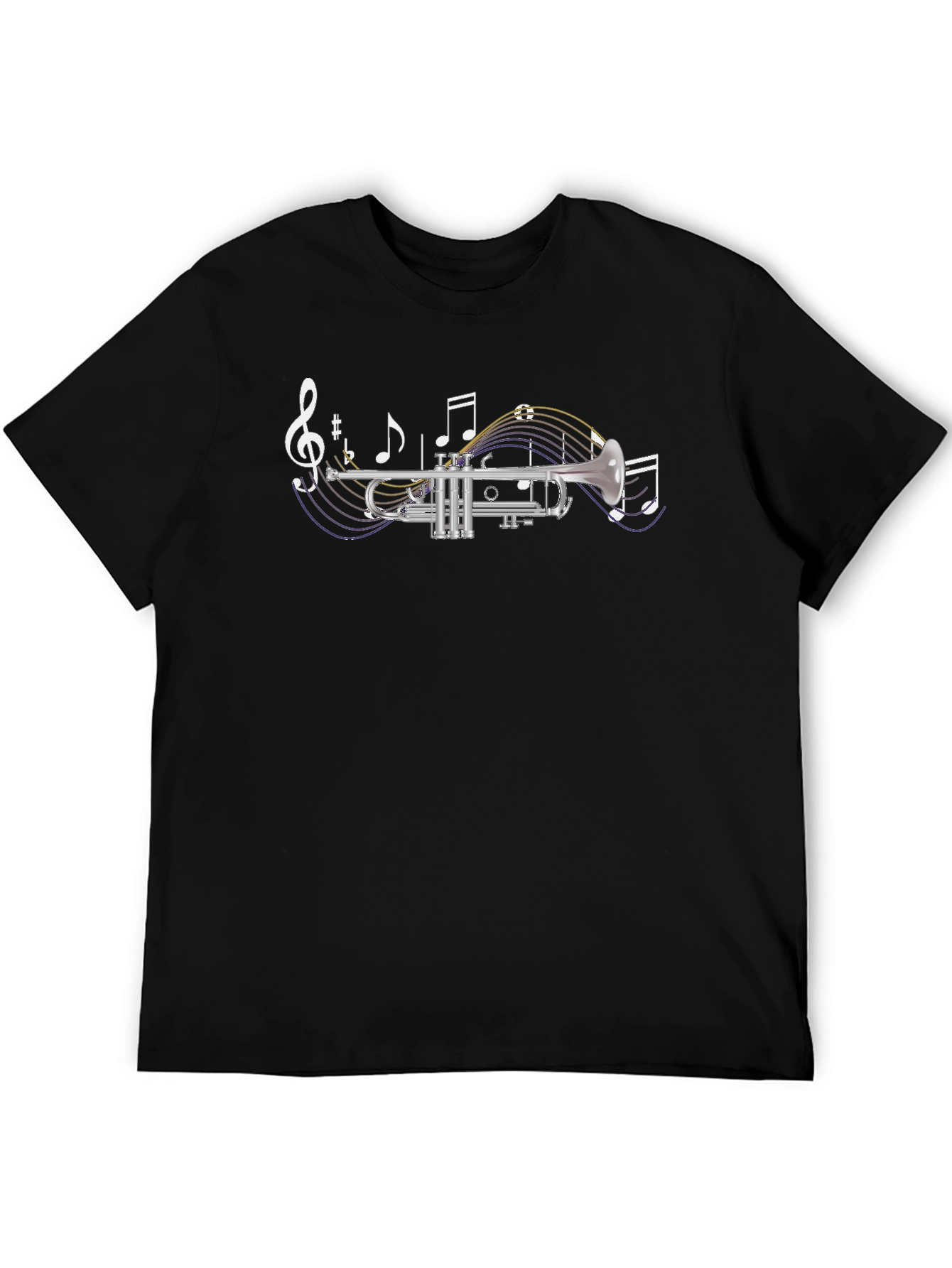 Trumpet Music Notes Graphic T-Shirt