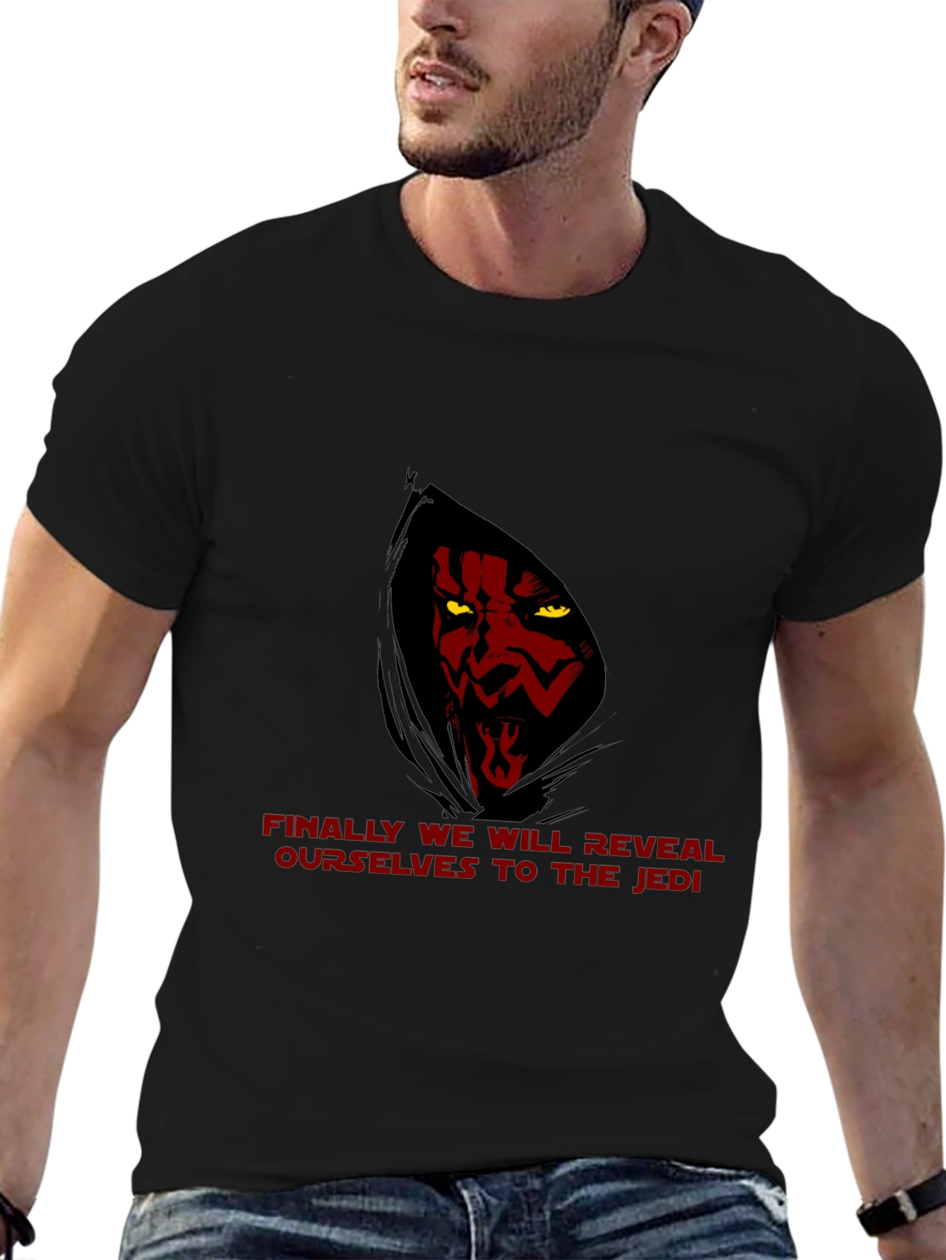 Star Wars Darth Maul Reveal Mens Black T-Shirt