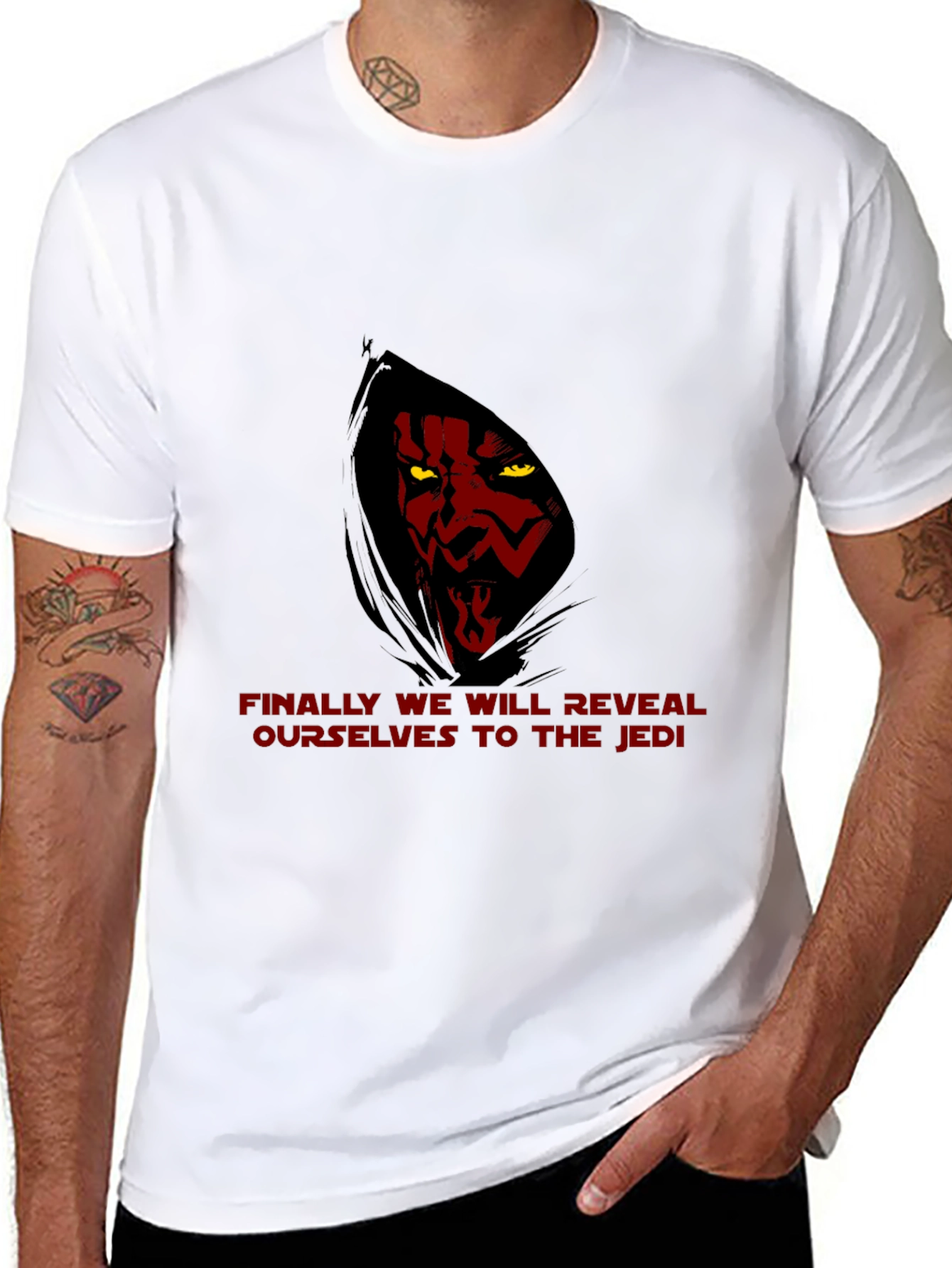 Star Wars Darth Maul Reveal Mens Black T-Shirt