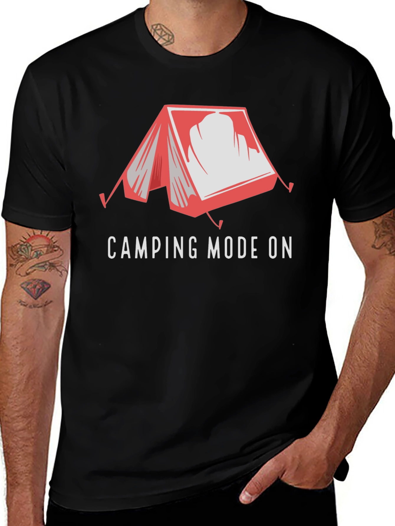 Camping Mode On Graphic Tee - Adventure Awaits!