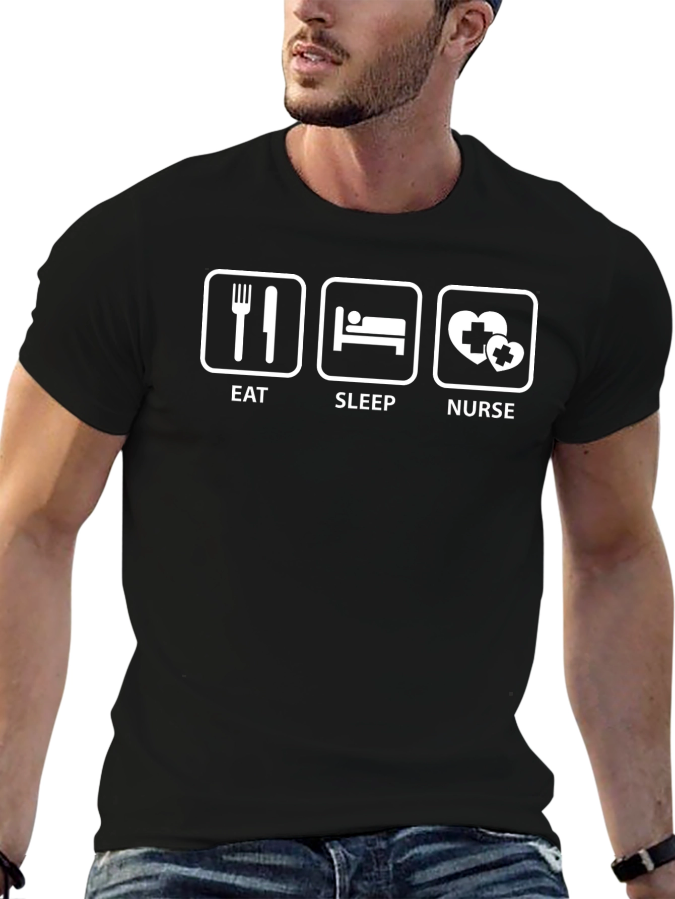 Eat Sleep Nurse T-Shirt - Funny Healthcare Apparel