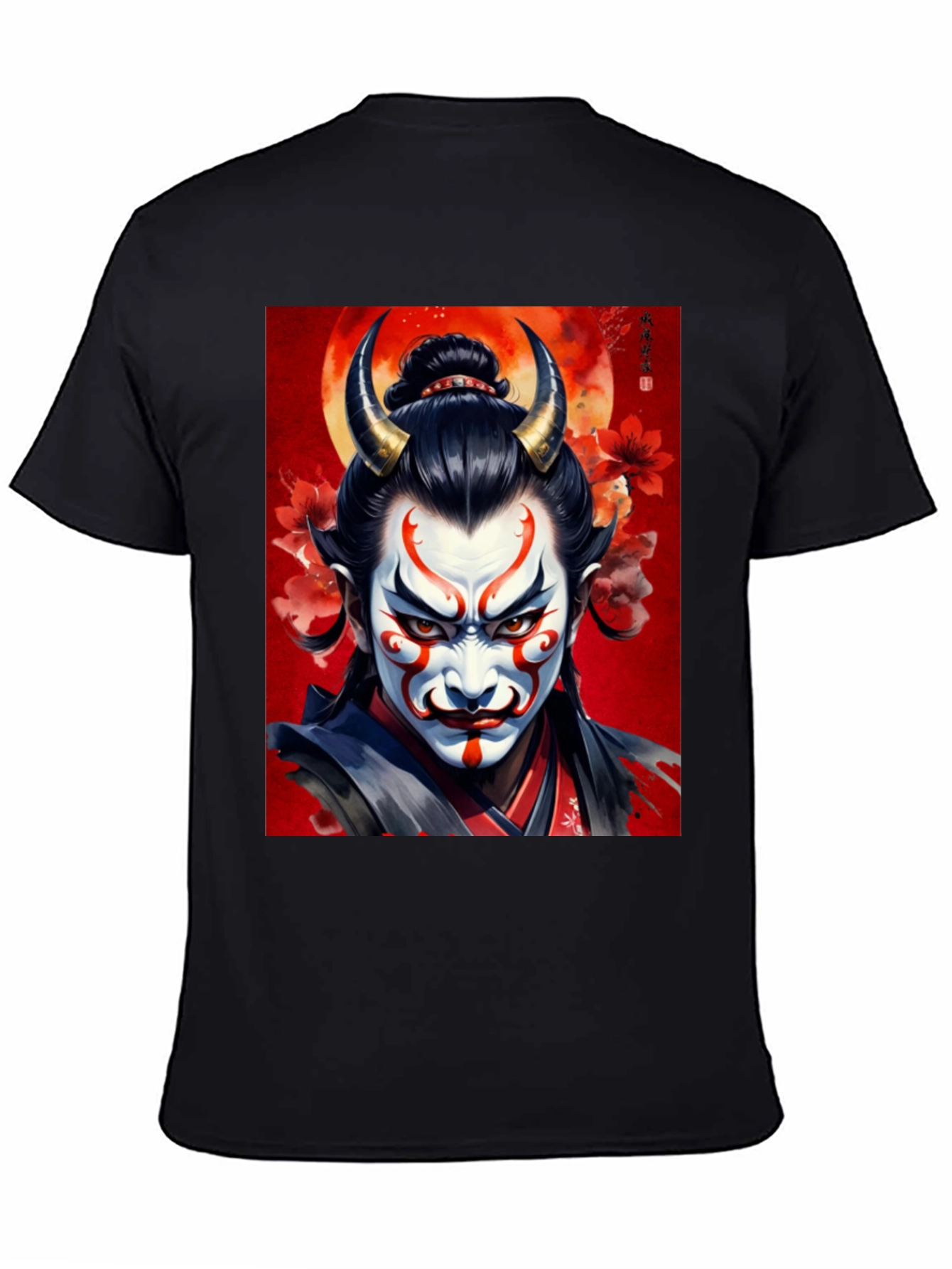 Oni Mask T-Shirt: Japanese Demon Design