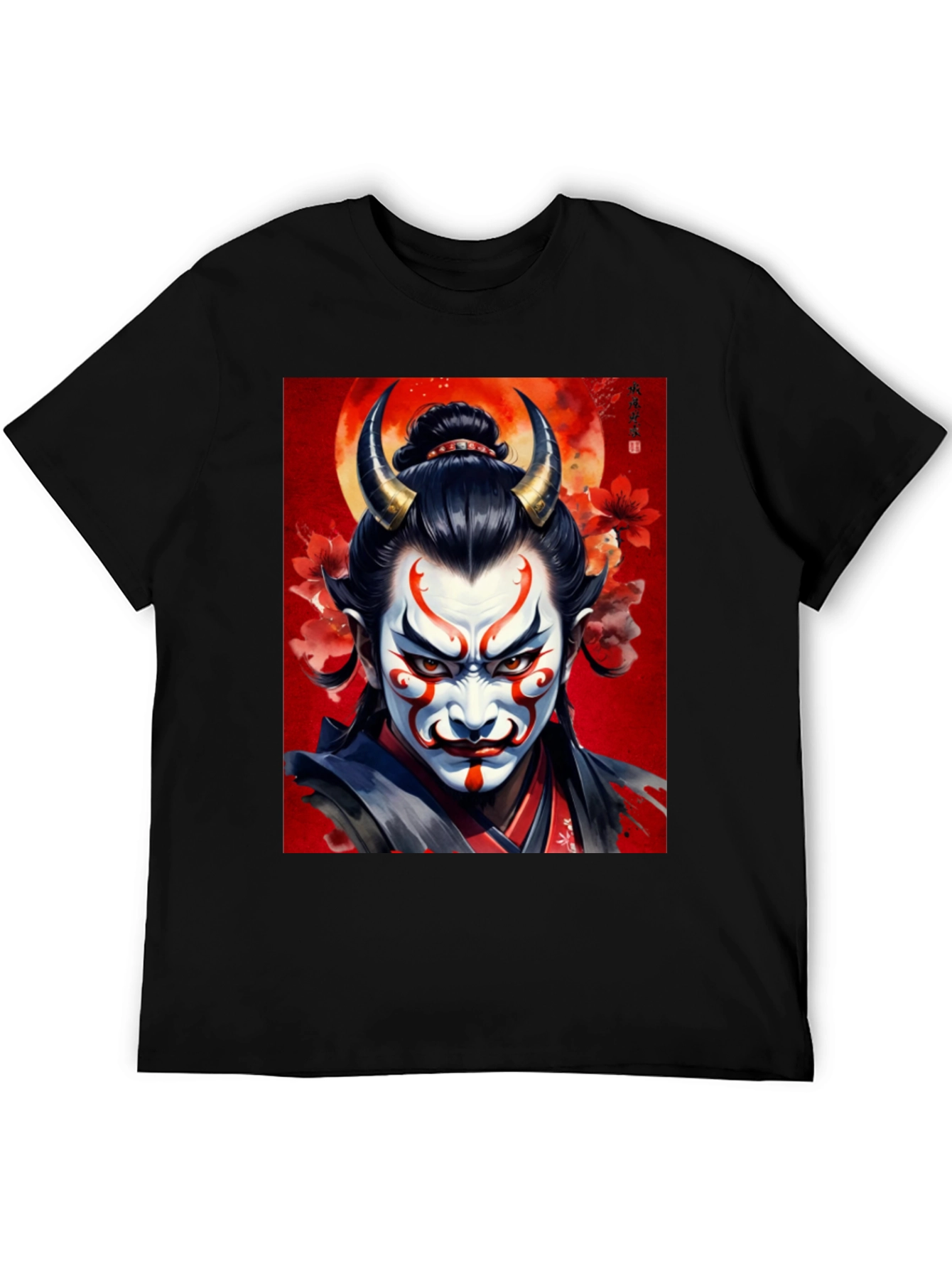 Oni Mask T-Shirt: Japanese Demon Design