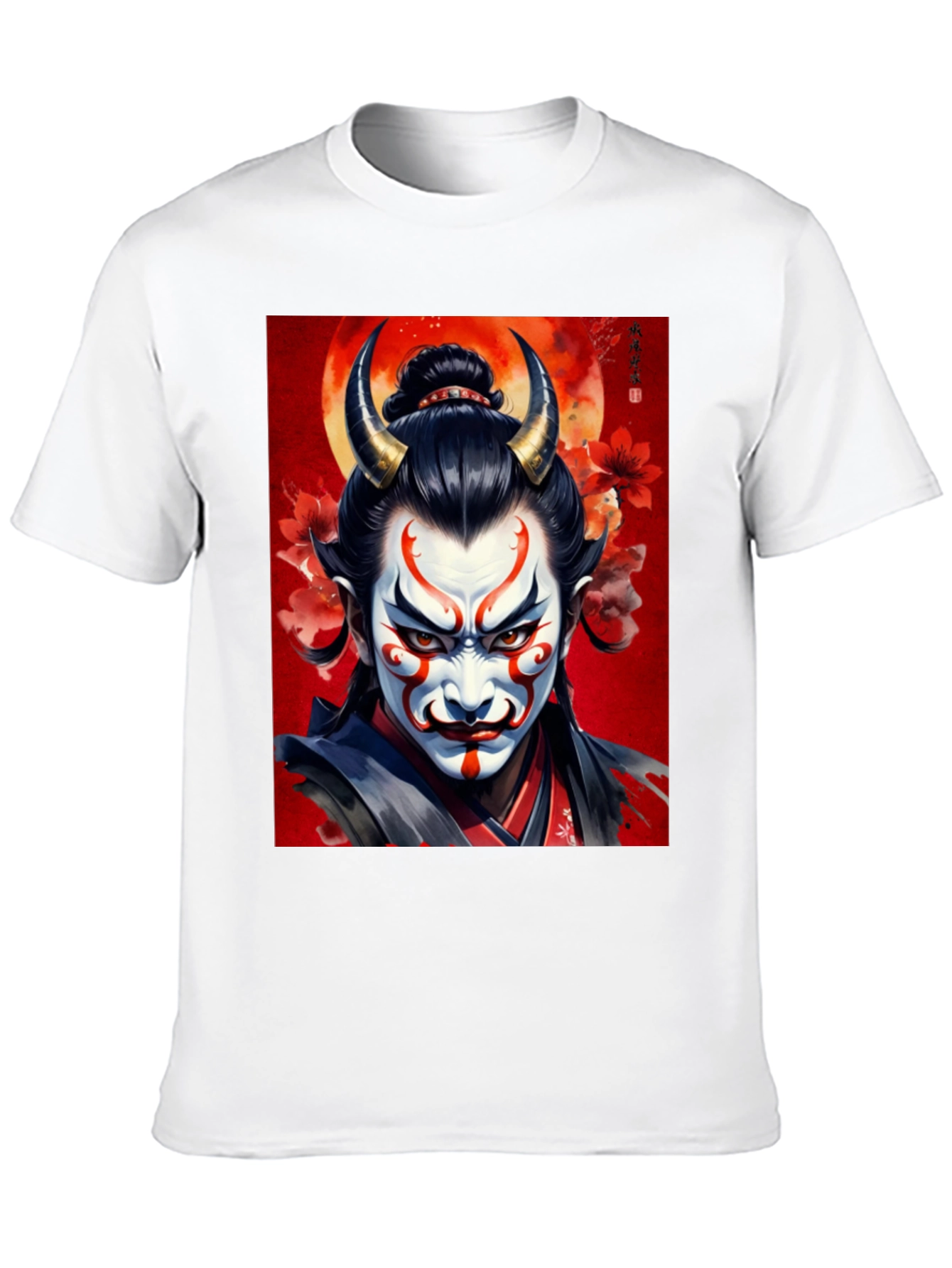 Oni Mask T-Shirt: Japanese Demon Design