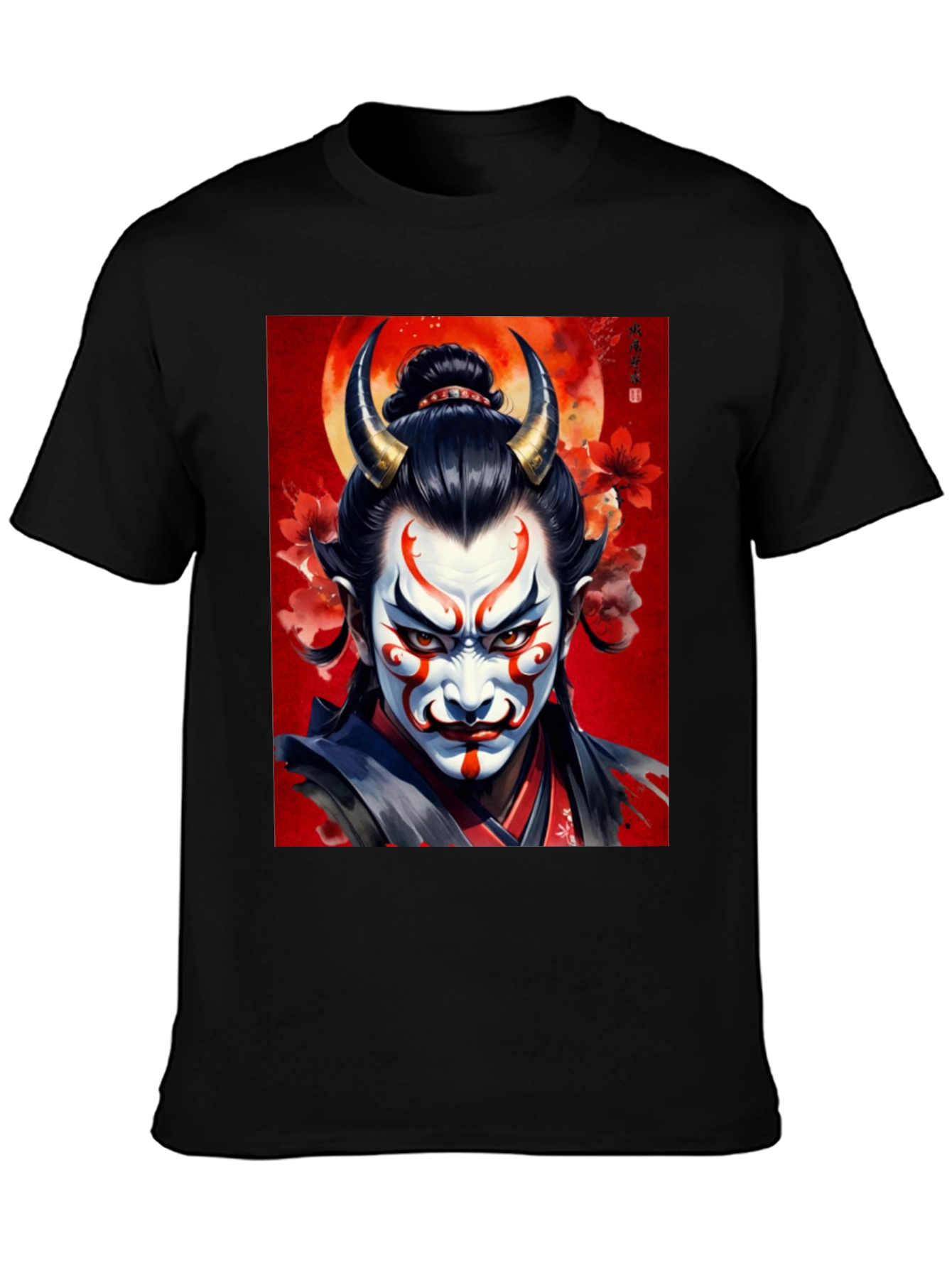 Oni Mask T-Shirt: Japanese Demon Design