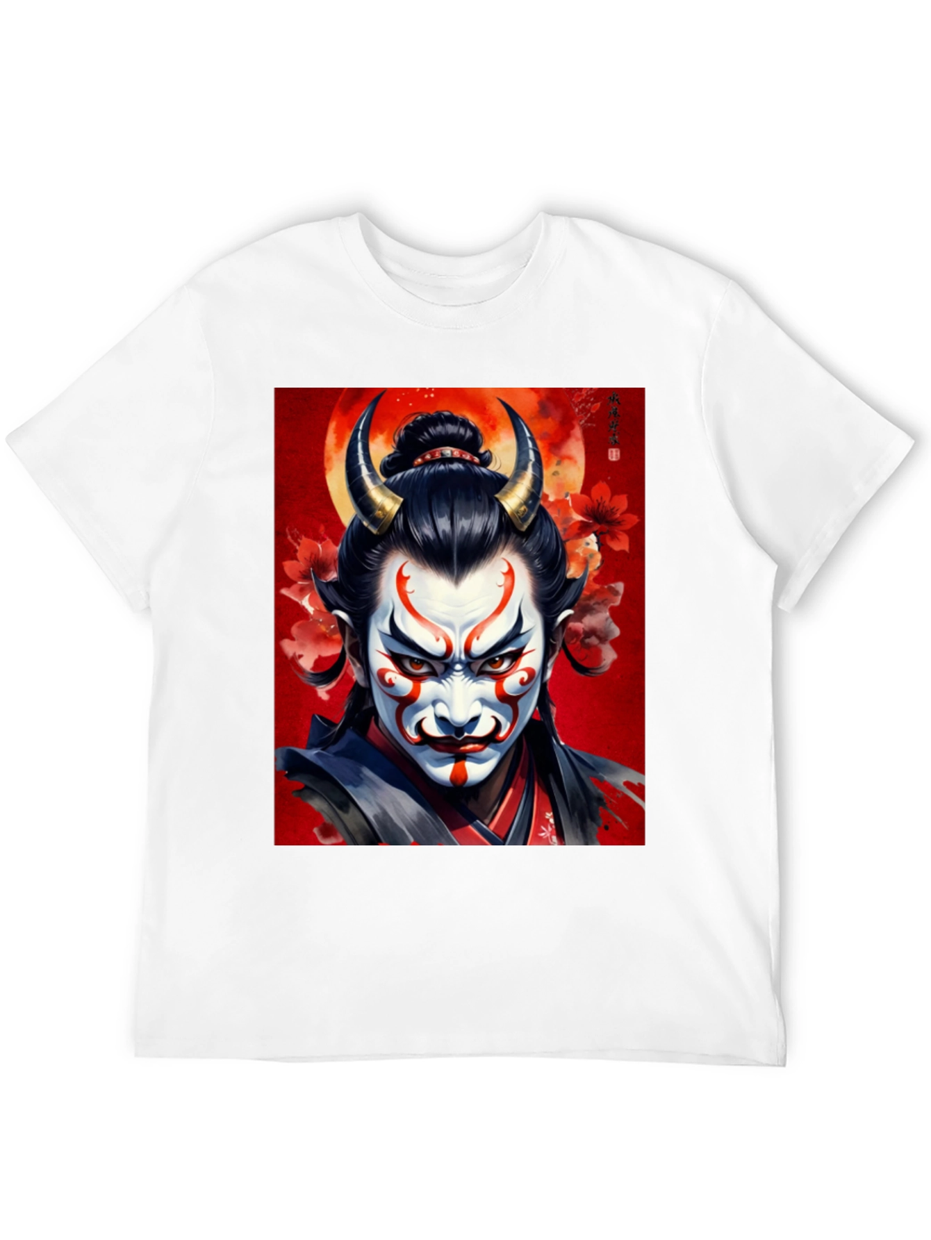 Oni Mask T-Shirt: Japanese Demon Design