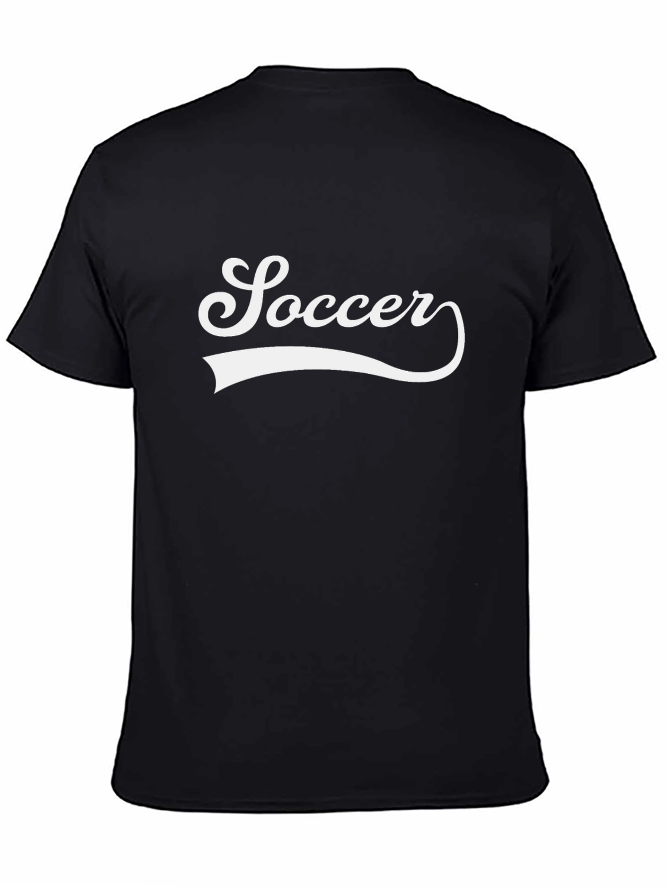 Soccer Graphic Tee - Stylish Black Cotton T-Shirt