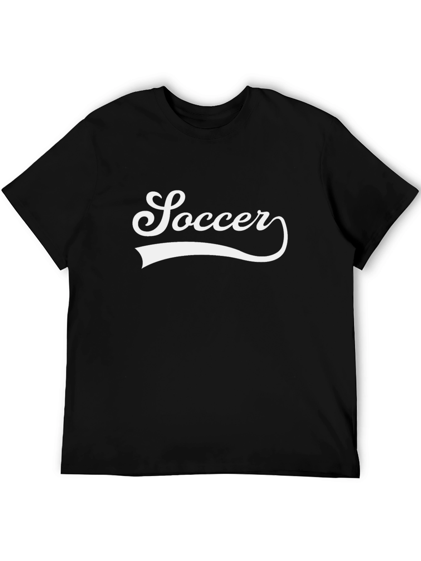Soccer Graphic Tee - Stylish Black Cotton T-Shirt