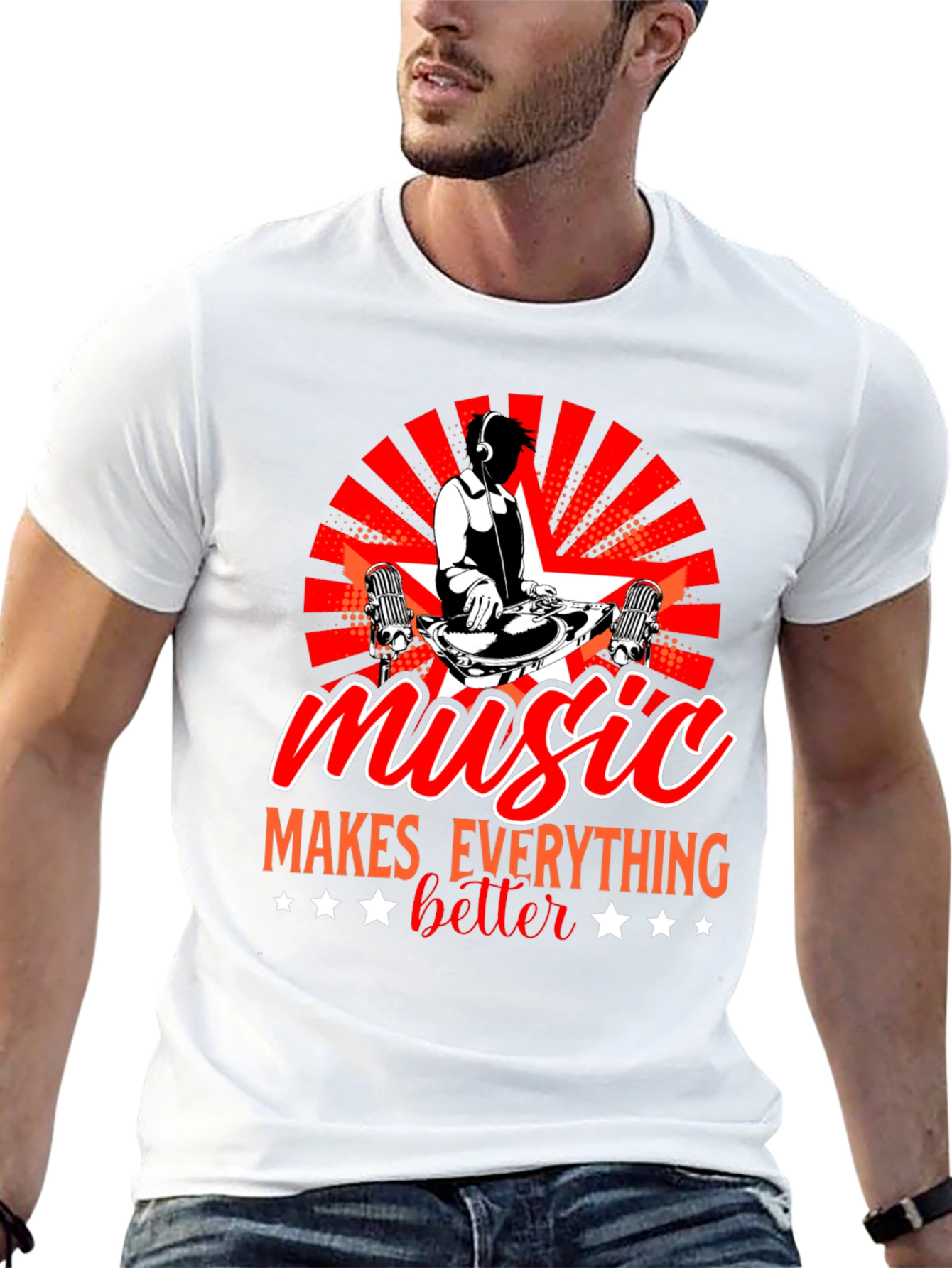 Music Makes Everything Better Black T-Shirt