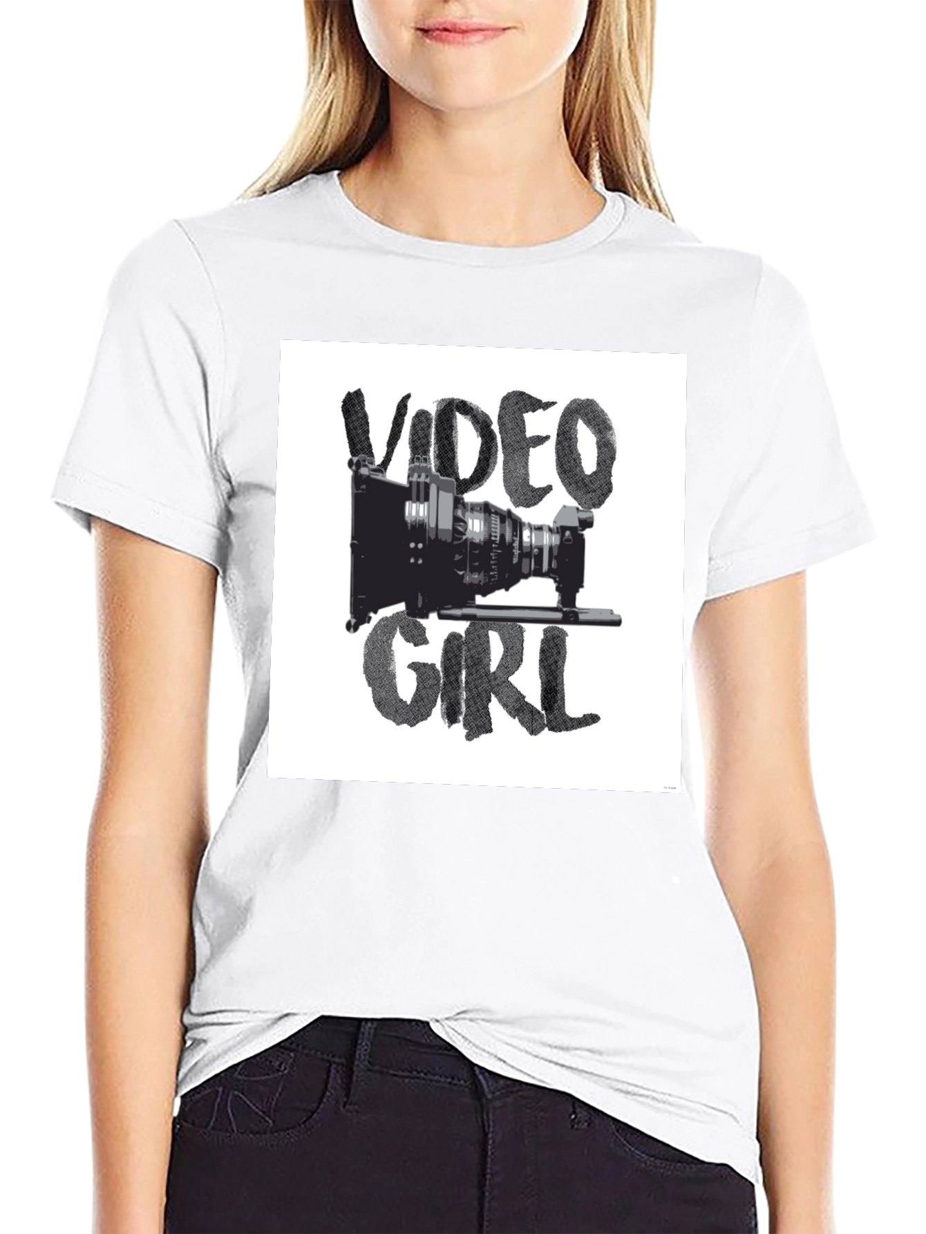 Video Girl Black Graphic Tee
