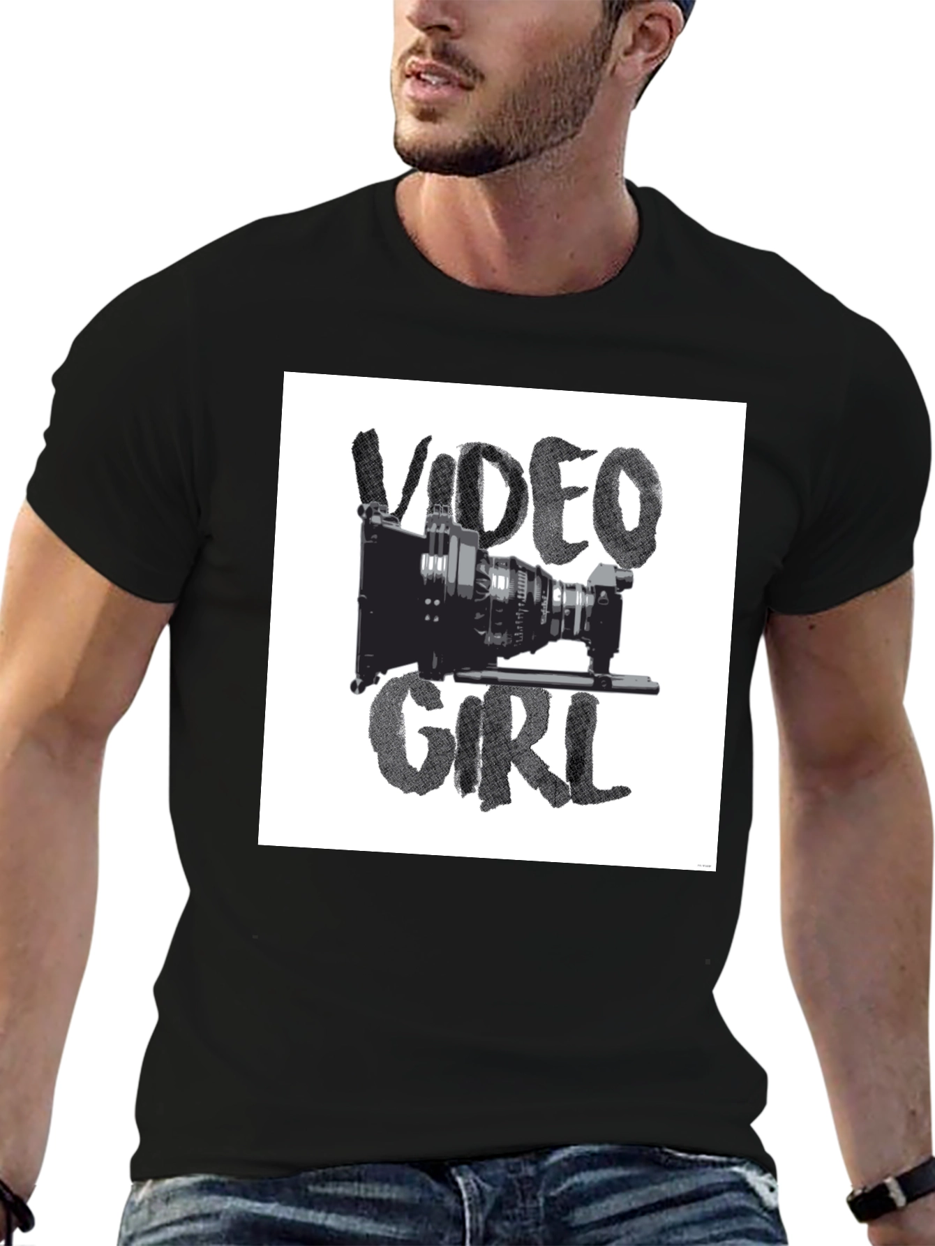 Video Girl Black Graphic Tee