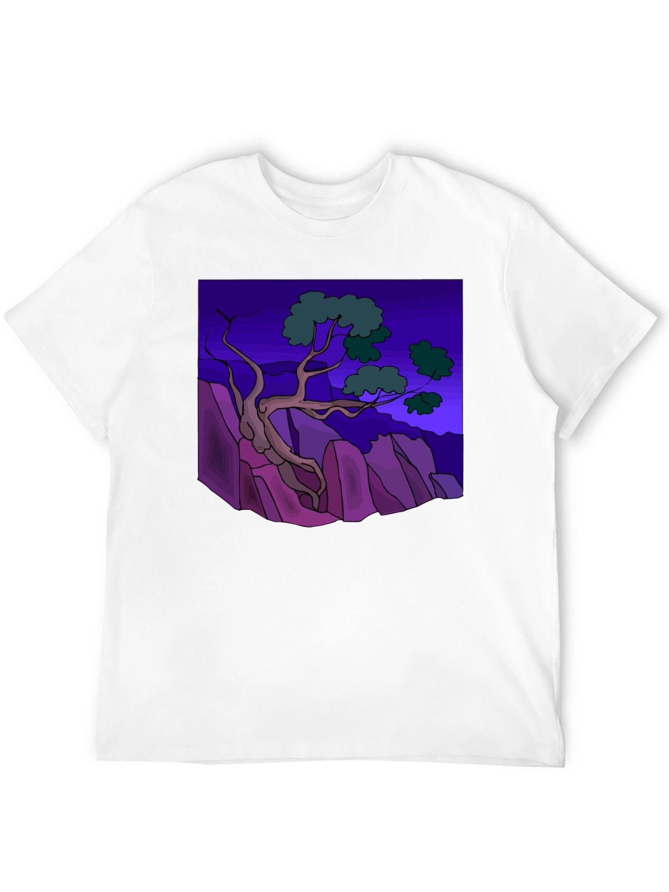 Artistic Tree Graphic Tee - Stylish Black T-Shirt