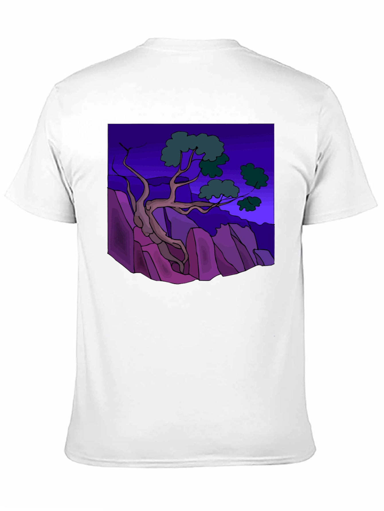 Artistic Tree Graphic Tee - Stylish Black T-Shirt