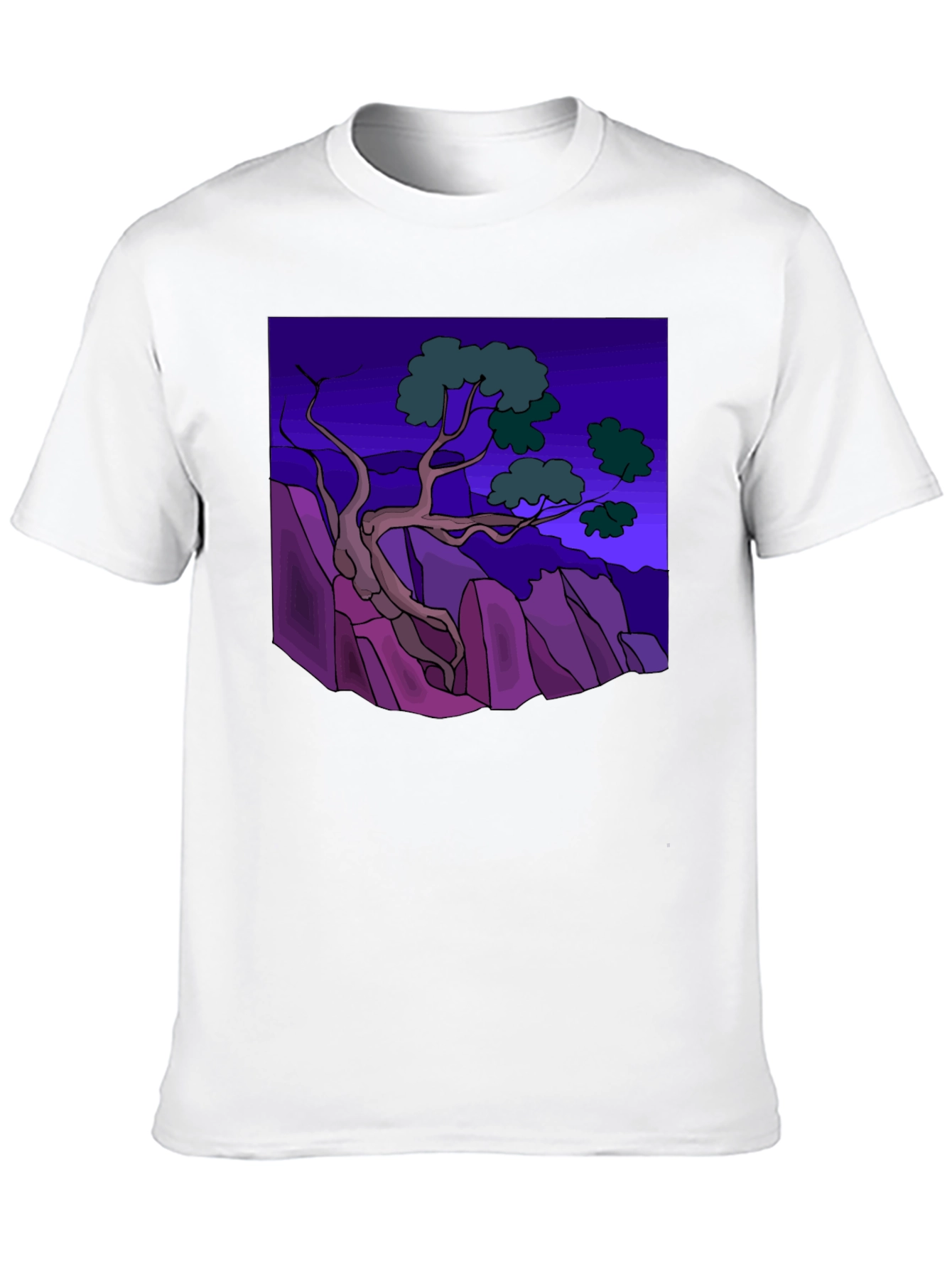 Artistic Tree Graphic Tee - Stylish Black T-Shirt