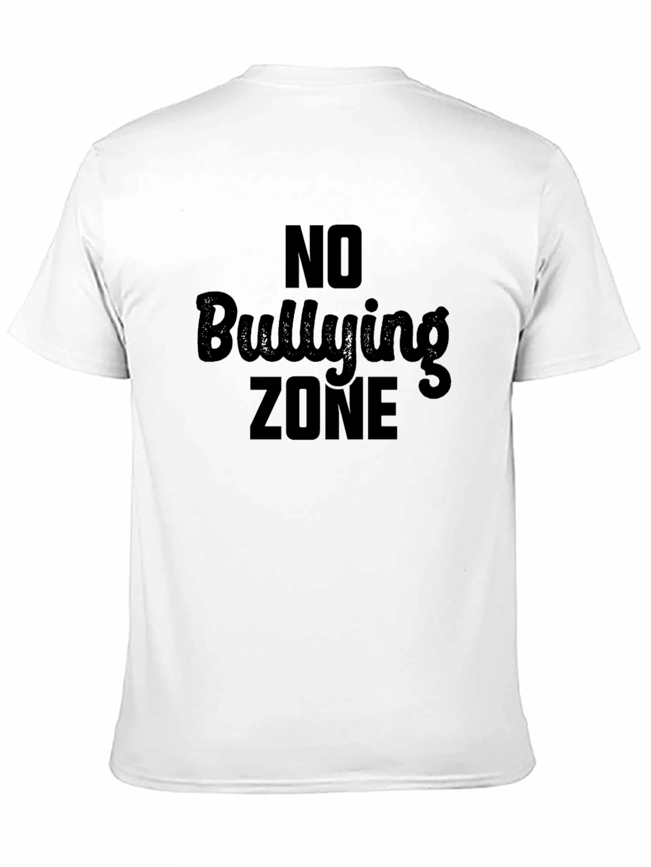 No Bullying Zone Black Graphic Tee Shirt