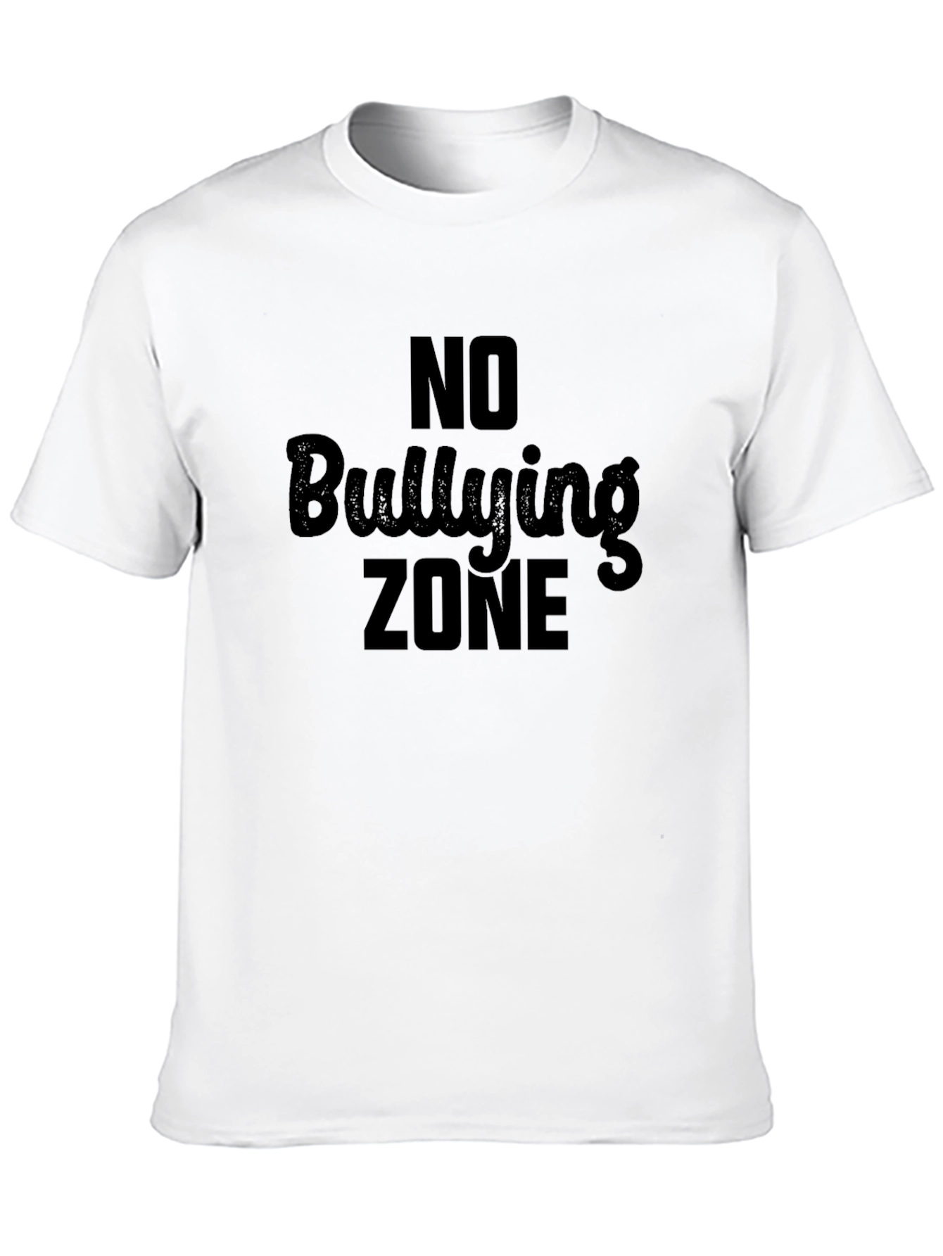 No Bullying Zone Black Graphic Tee Shirt