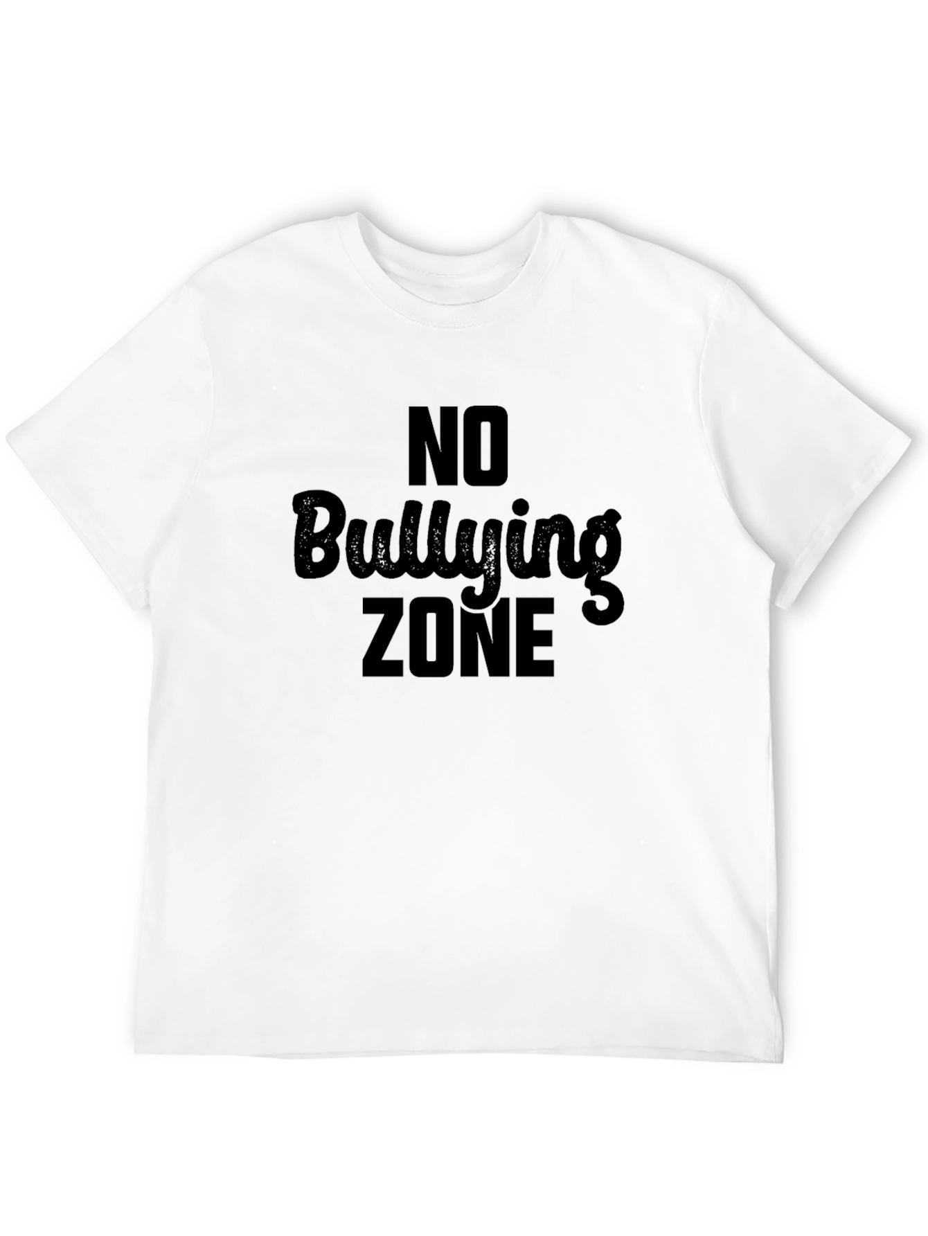 No Bullying Zone Black Graphic Tee Shirt