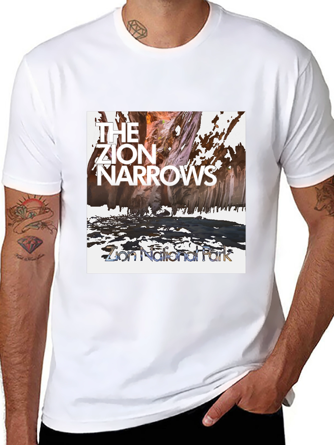 Zion Narrows National Park Graphic T-Shirt
