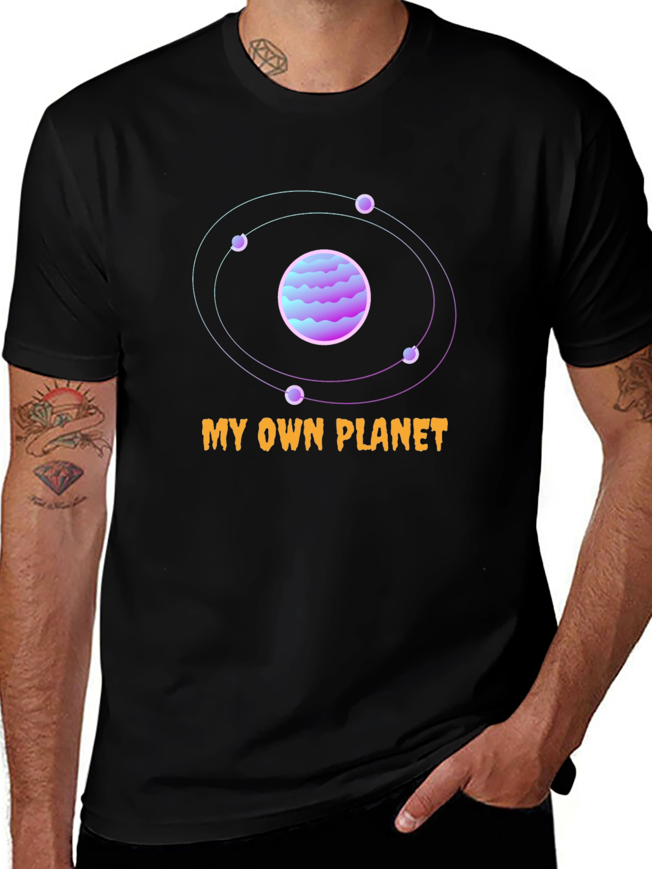 My Own Planet Black Graphic T-Shirt