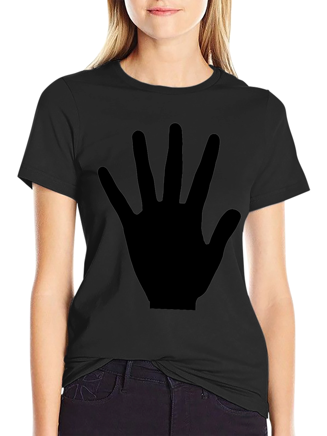 Black Hand Graphic Tee - Bold Statement Shirt