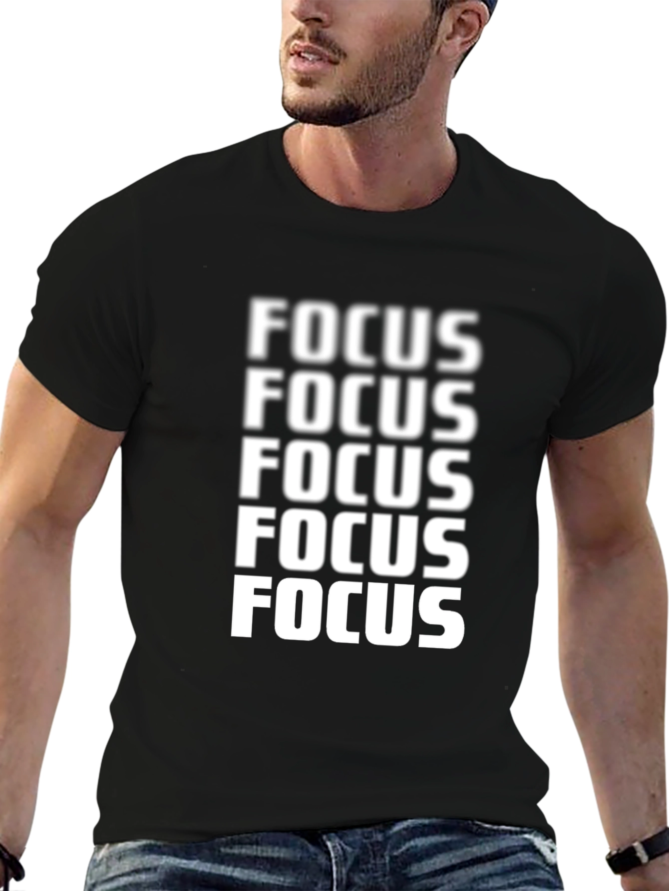 Focus Graphic Tee - Mens Crew Neck T-Shirt