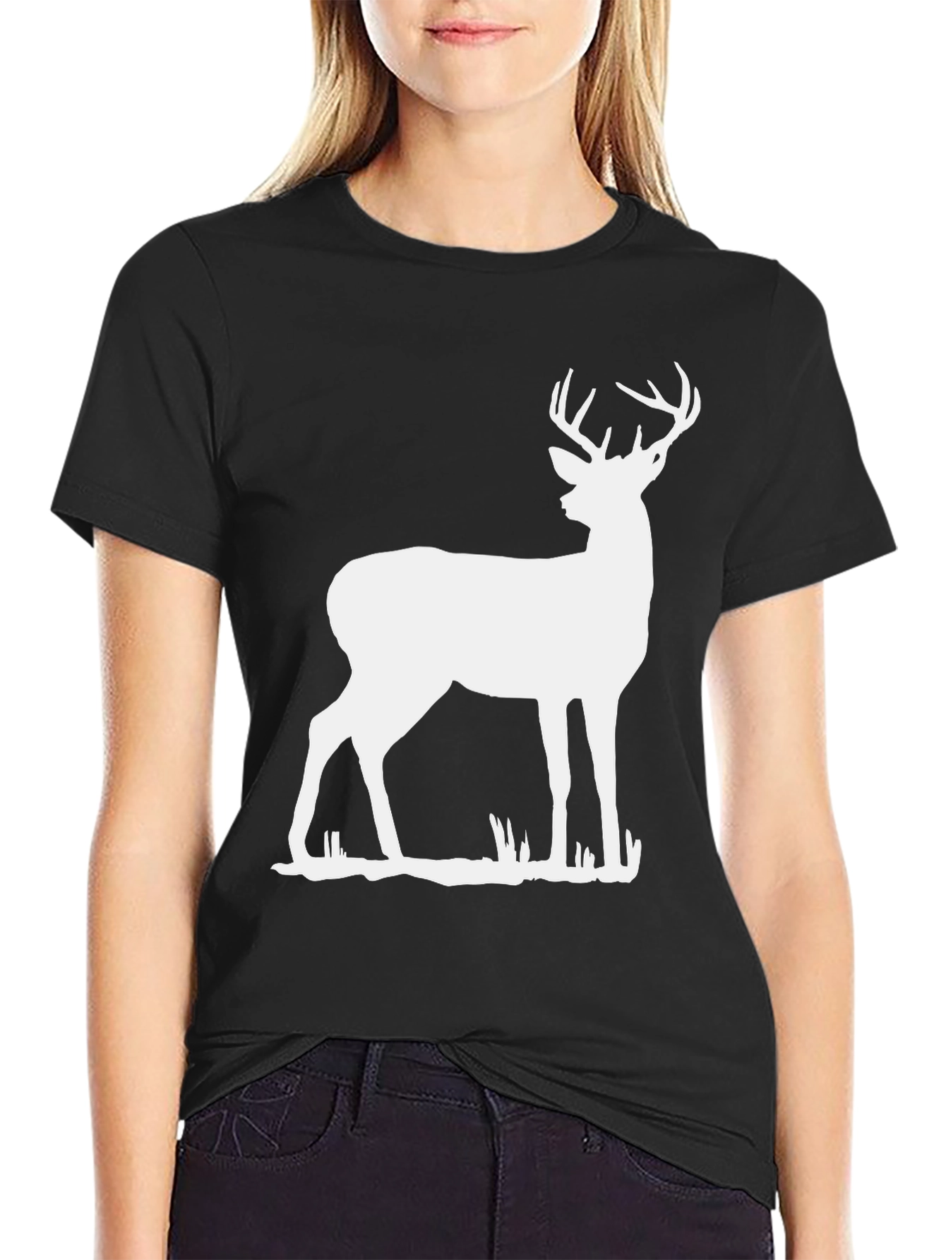 Deer Graphic Tee - Black T-Shirt
