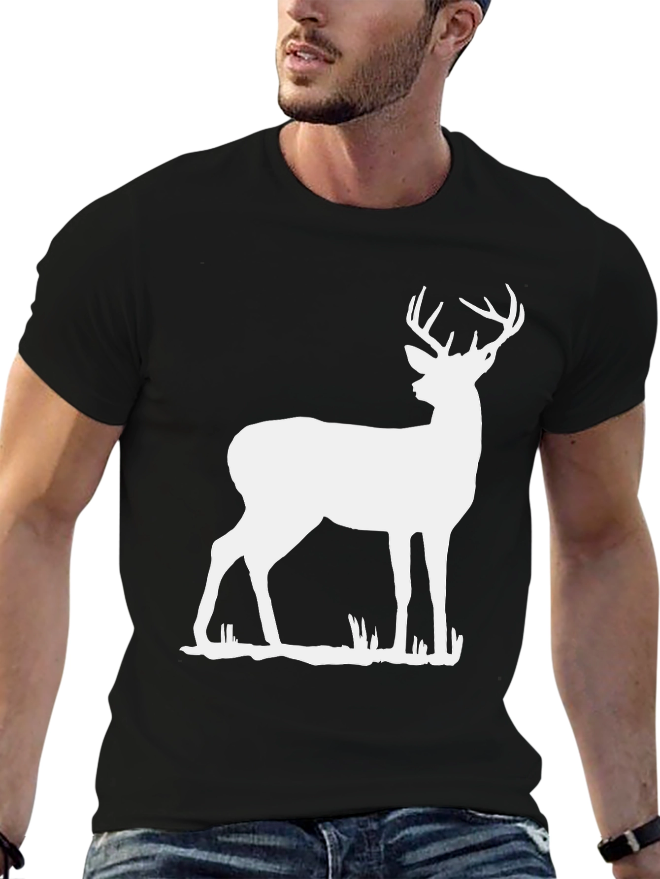 Deer Graphic Tee - Black T-Shirt
