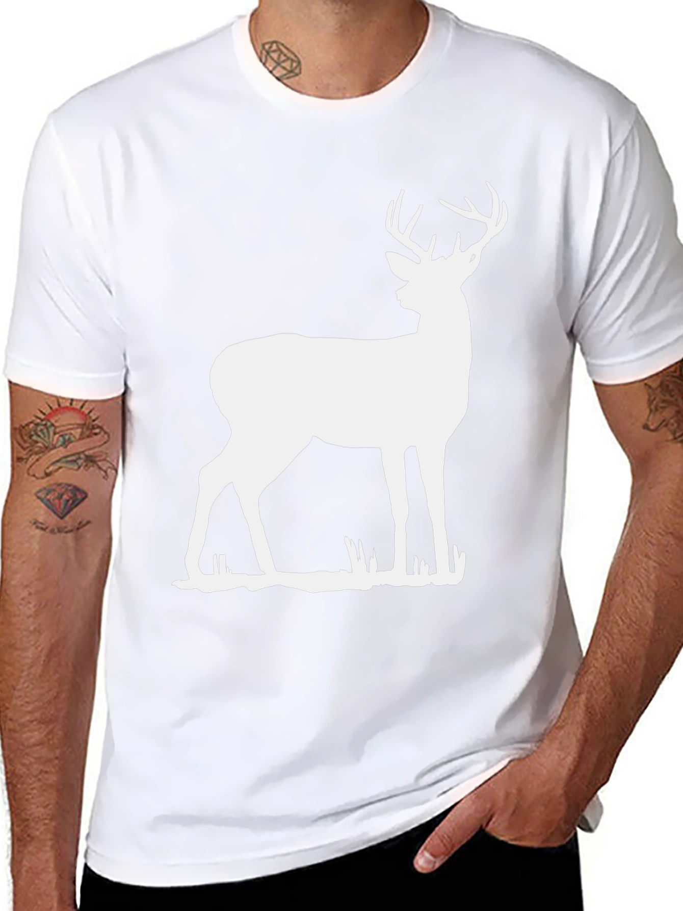 Deer Graphic Tee - Black T-Shirt